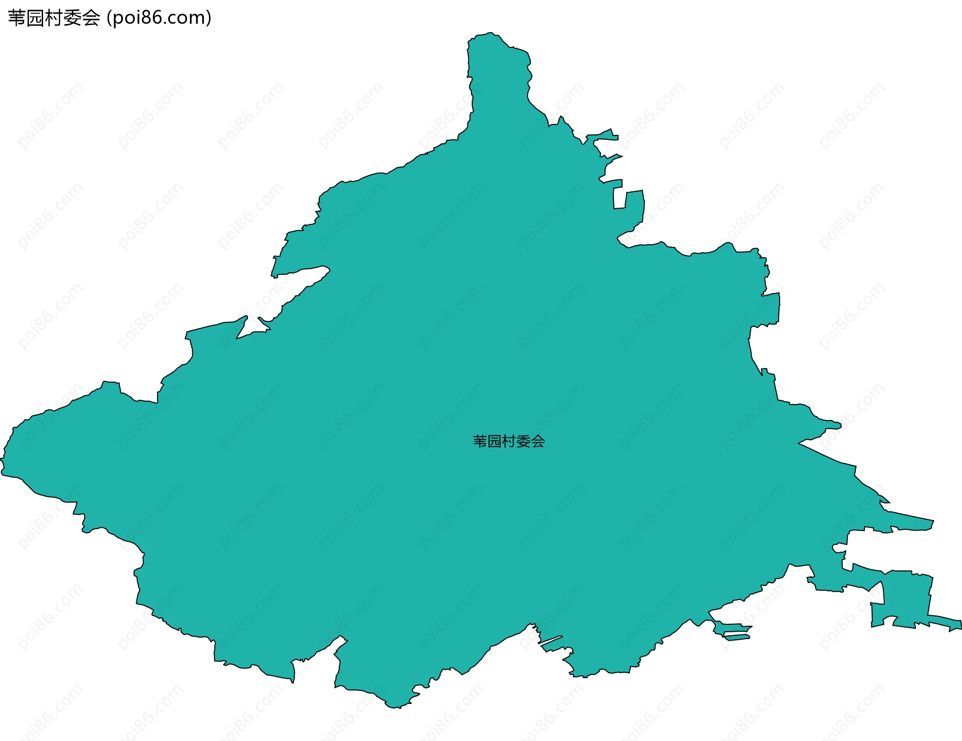 苇园村委会边界地图