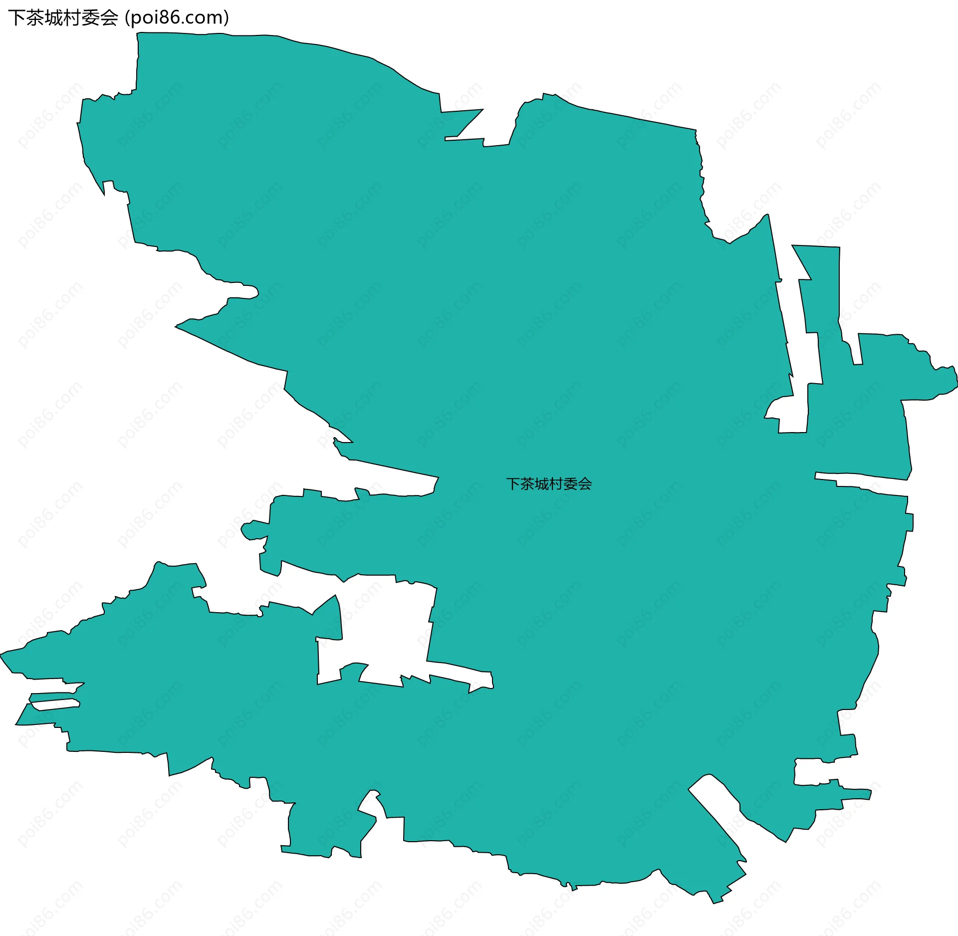 下茶城村委会边界地图