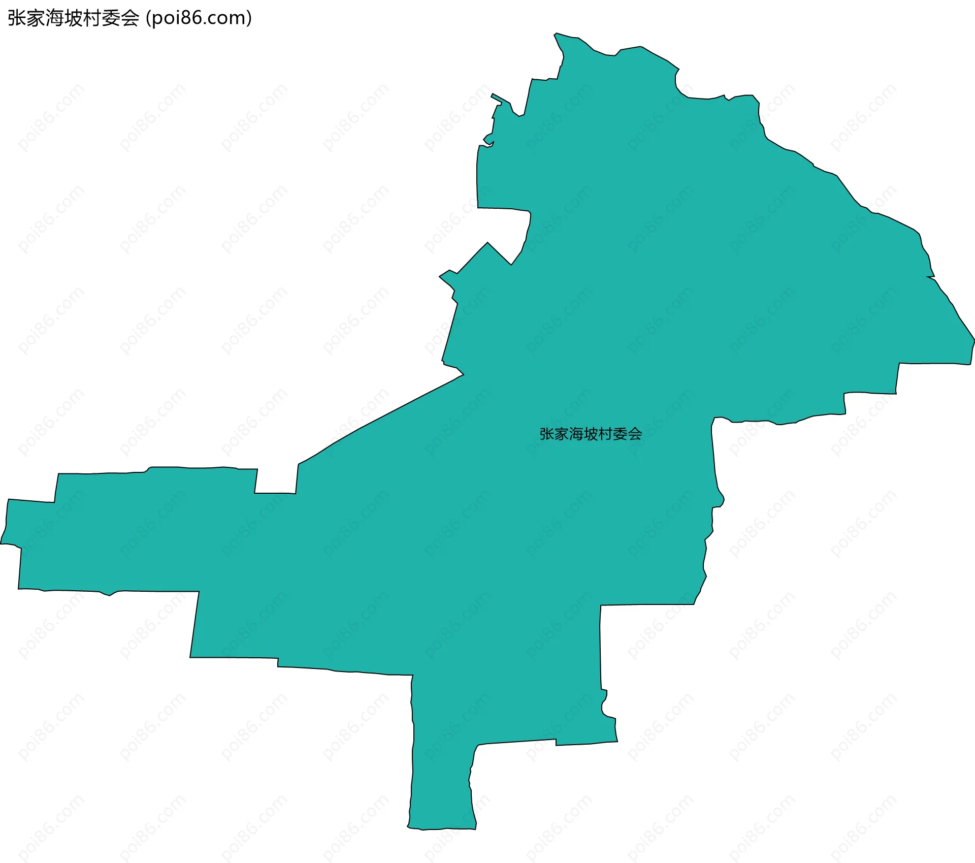 张家海坡村委会边界地图