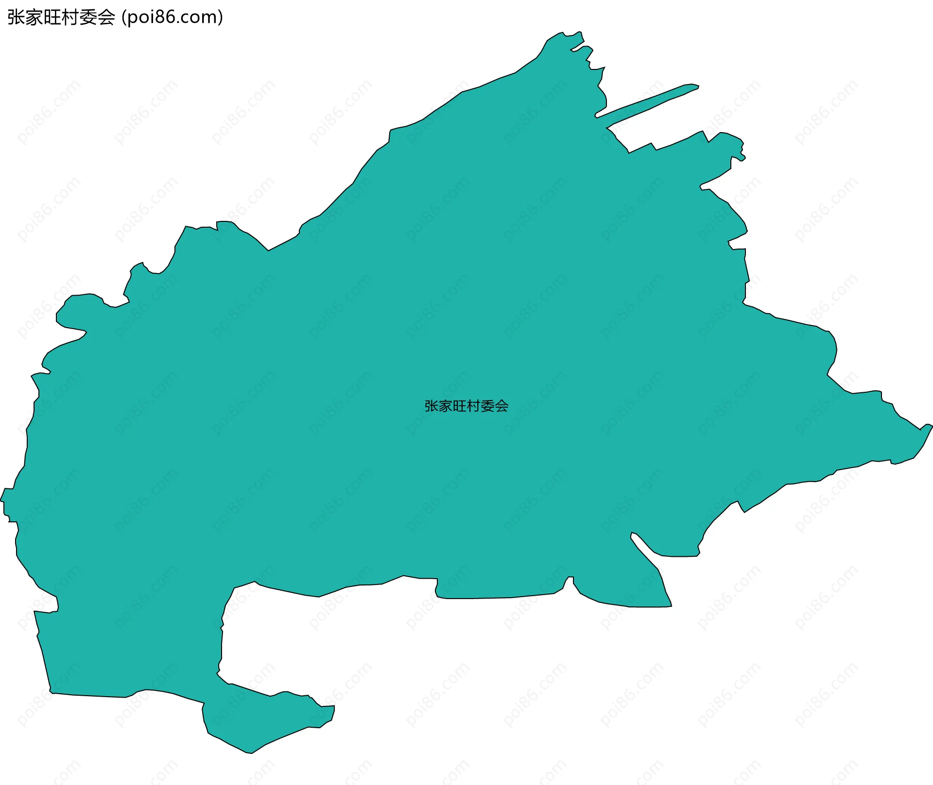 张家旺村委会边界地图