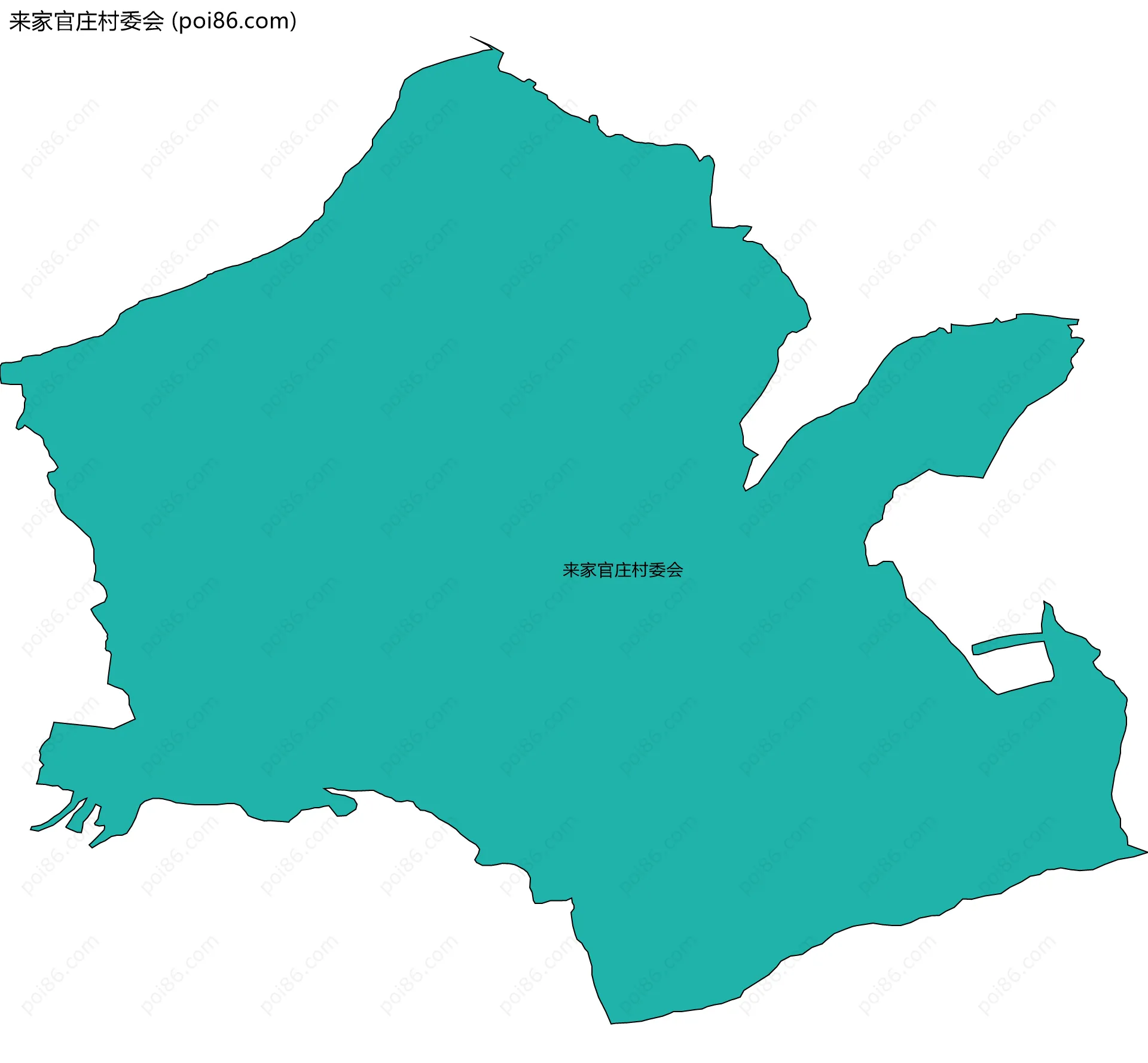 来家官庄村委会边界地图