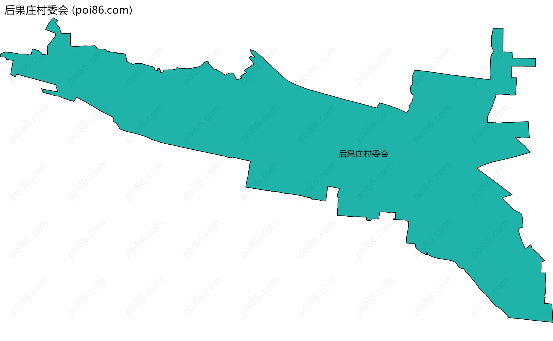 后果庄村委会边界地图