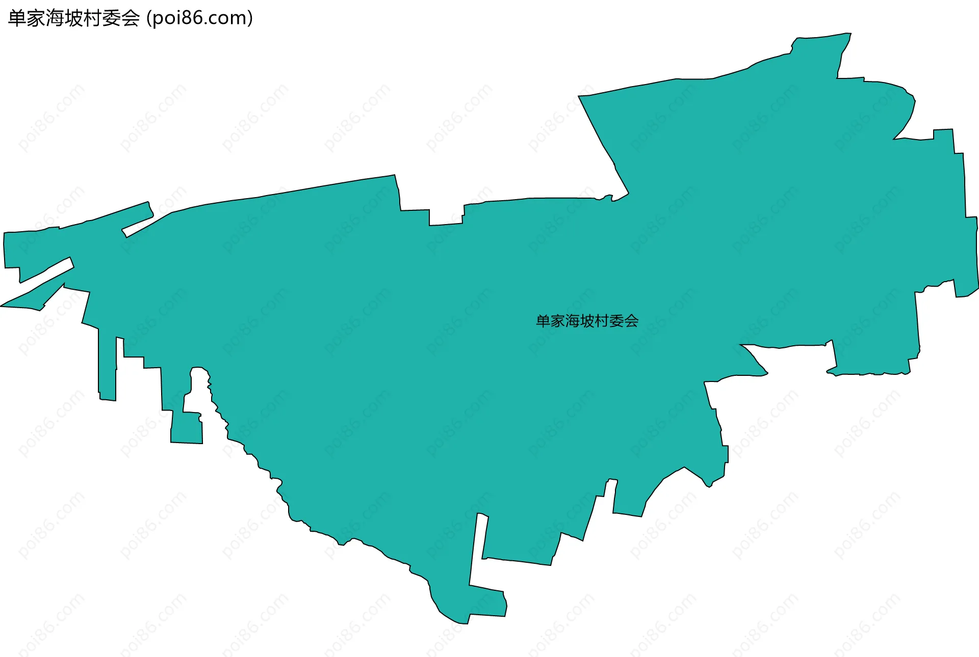 单家海坡村委会边界地图
