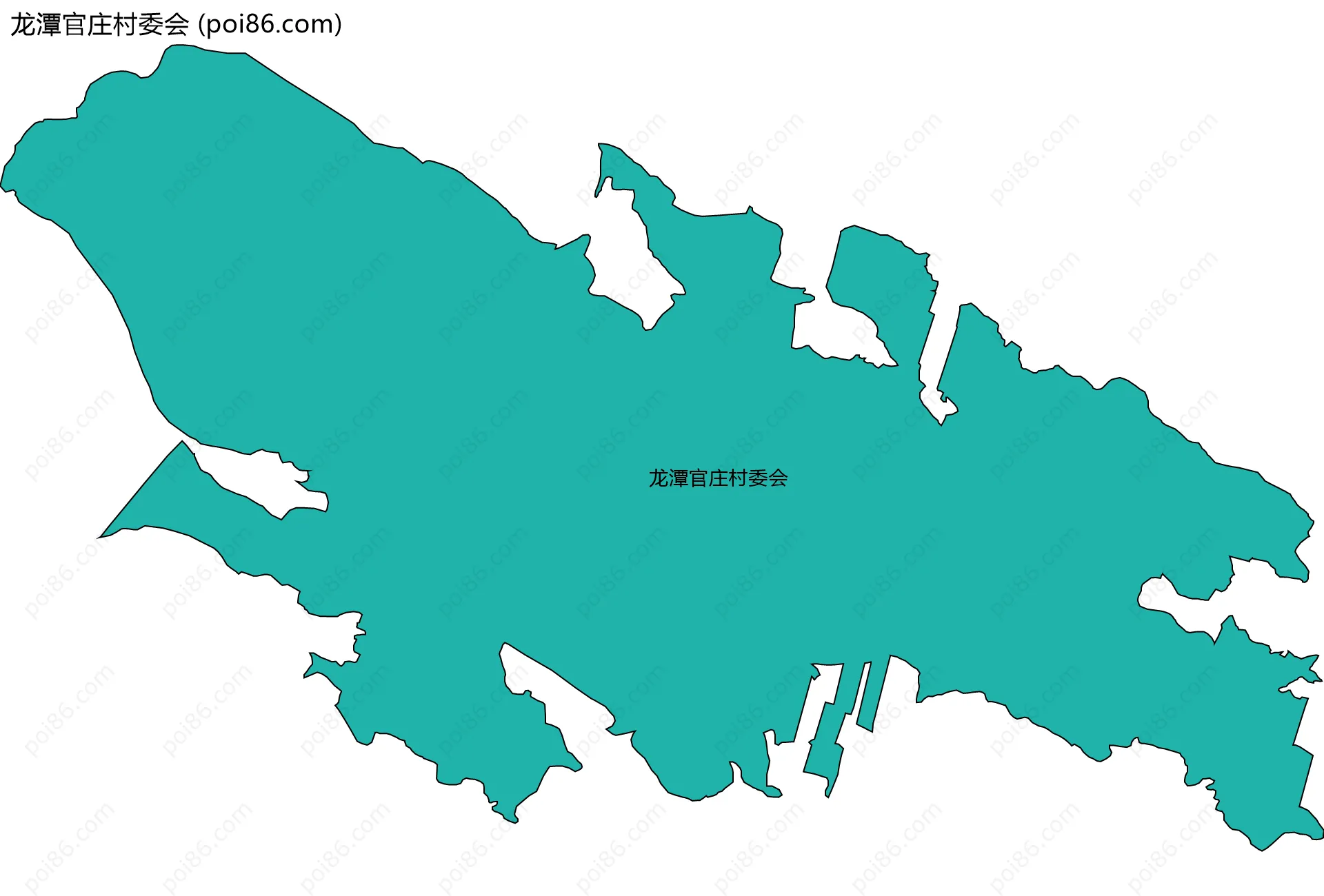 龙潭官庄村委会边界地图