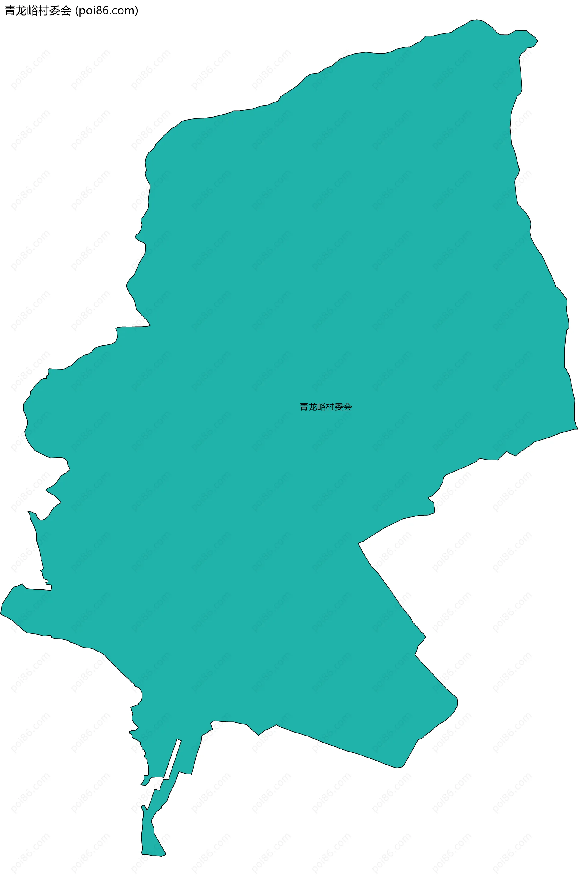 青龙峪村委会边界地图