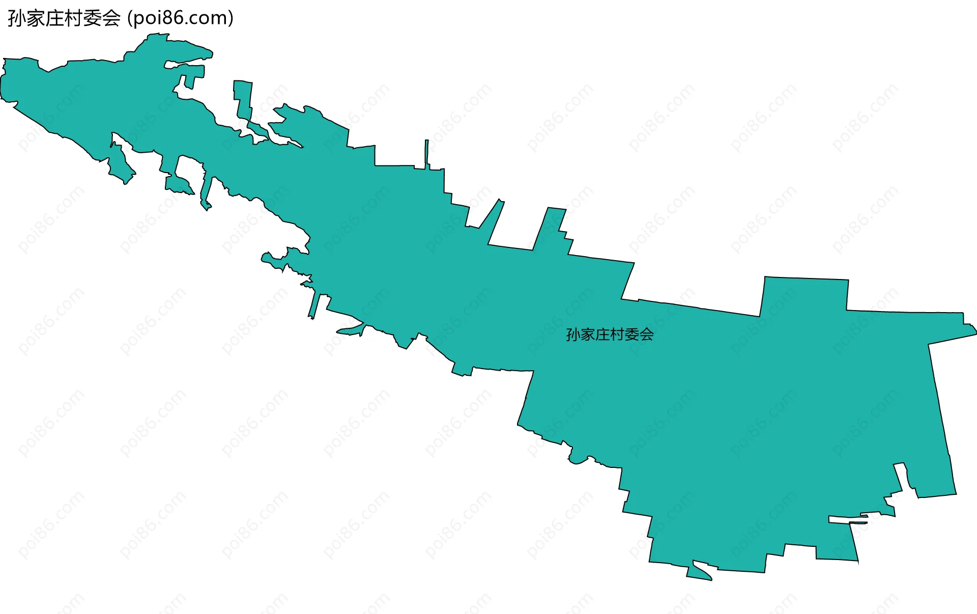 孙家庄村委会边界地图