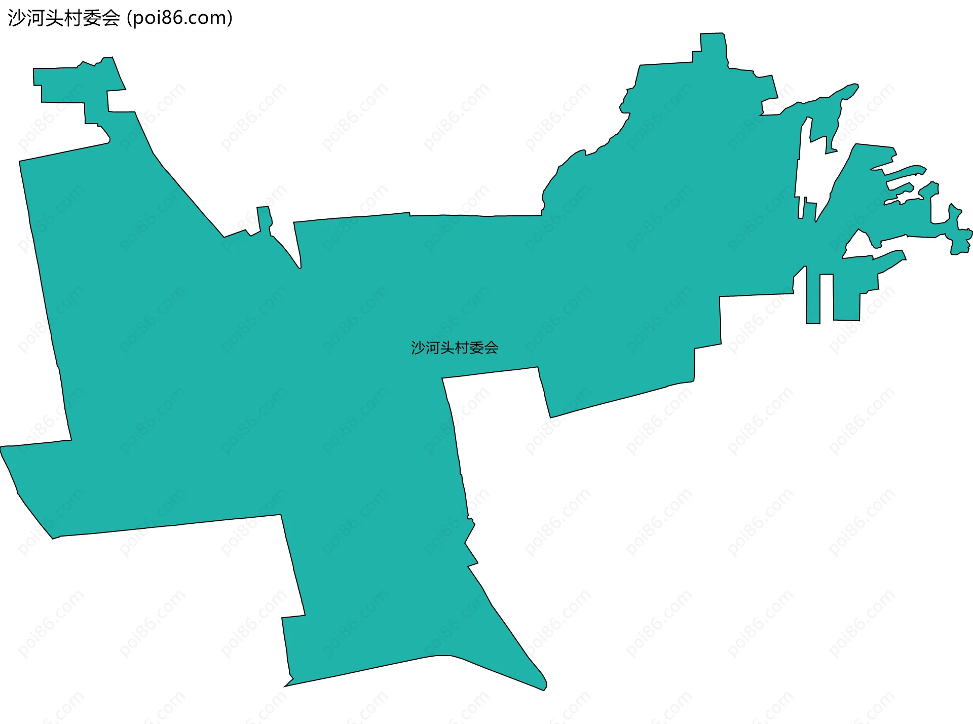 沙河头村委会边界地图