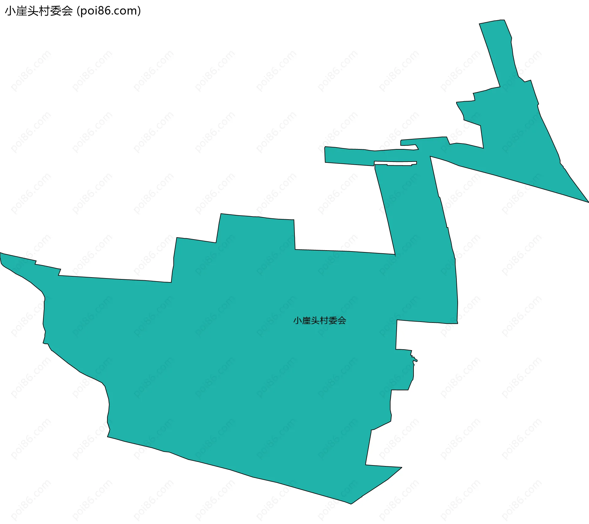小崖头村委会边界地图