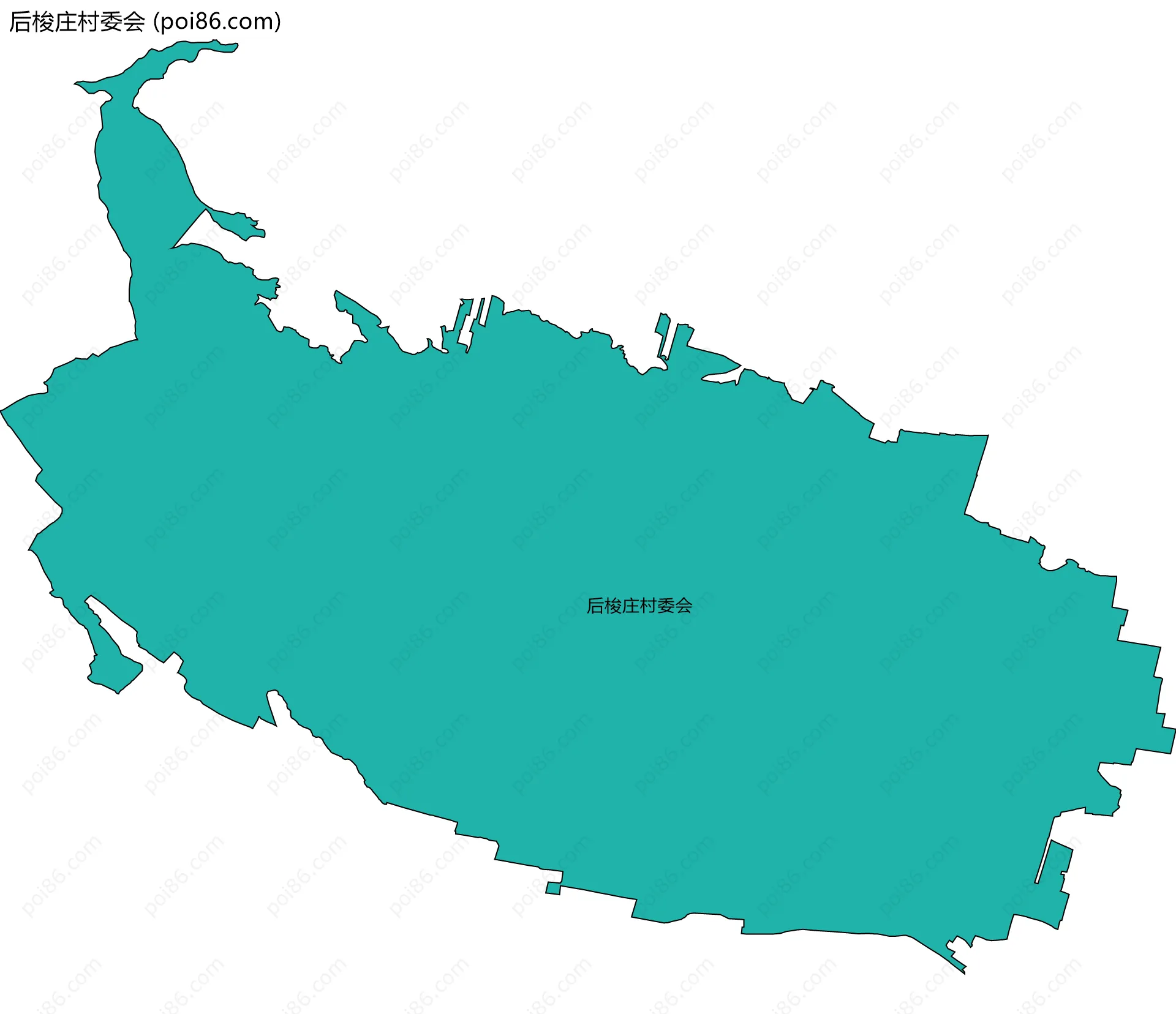 后梭庄村委会边界地图