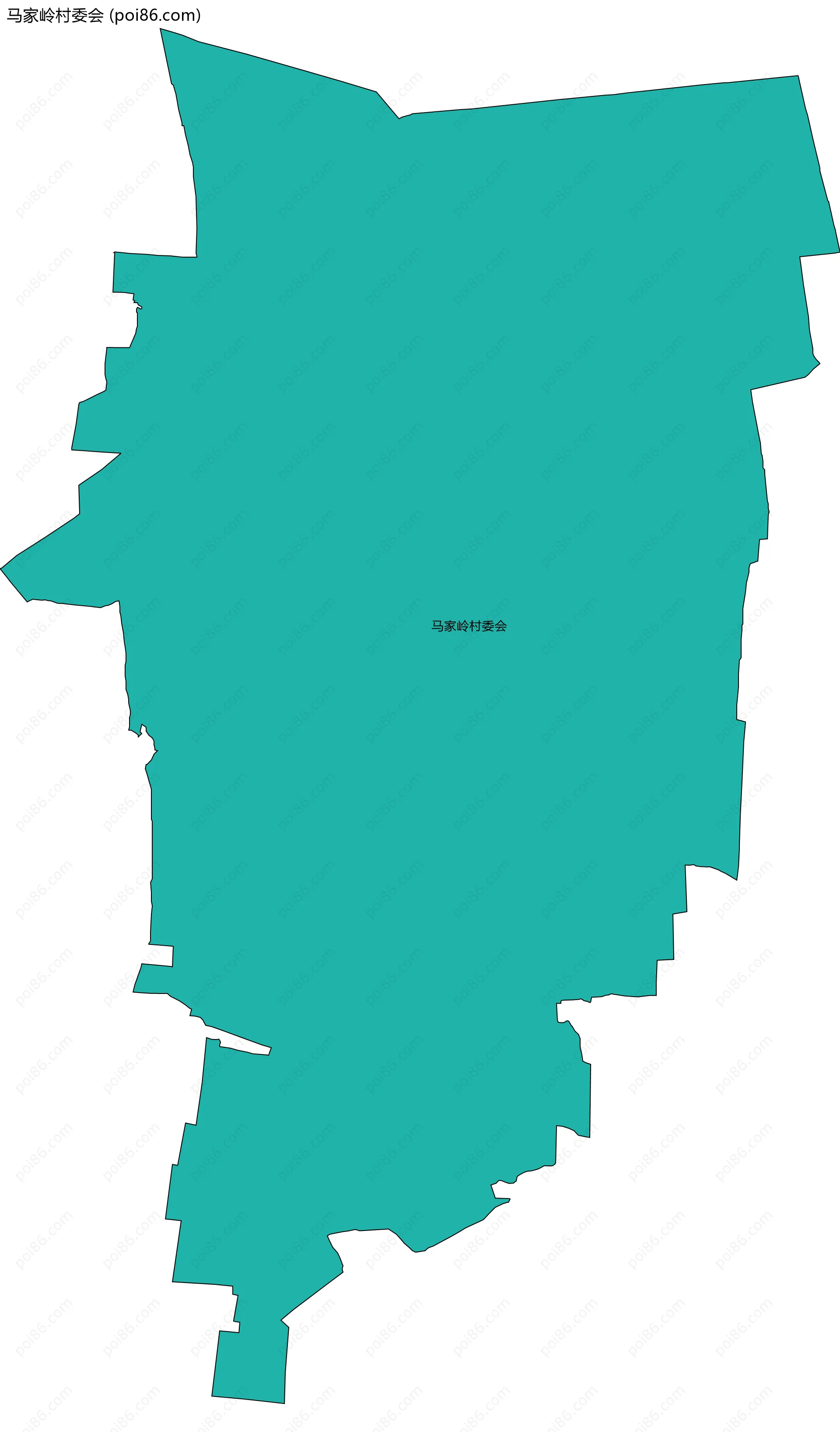 马家岭村委会边界地图
