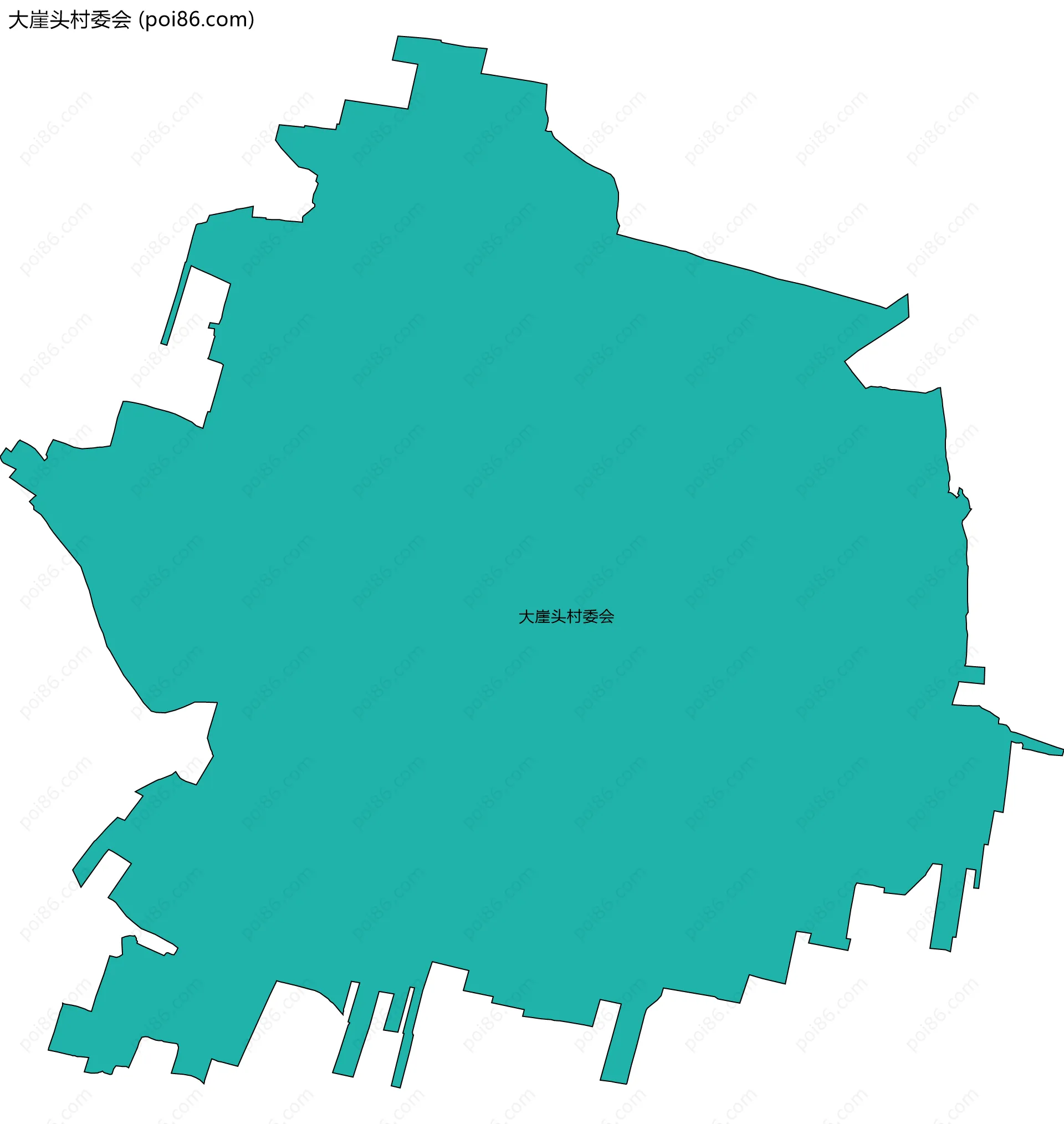 大崖头村委会边界地图