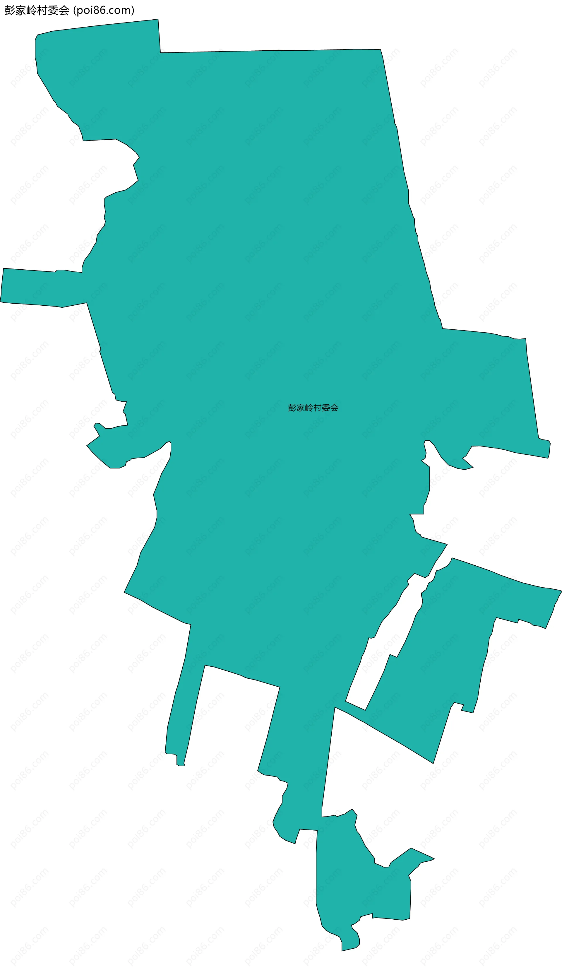 彭家岭村委会边界地图