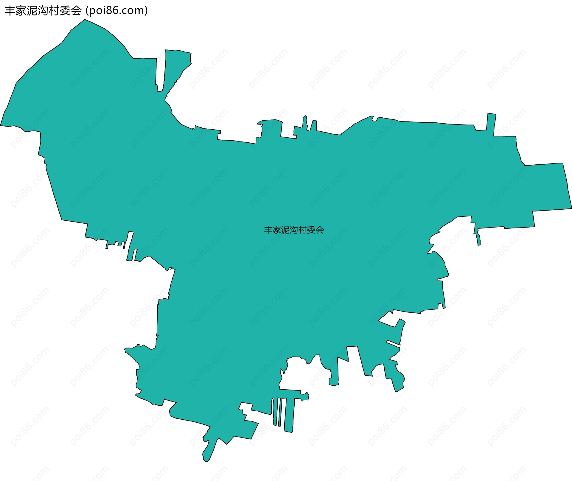 丰家泥沟村委会边界地图