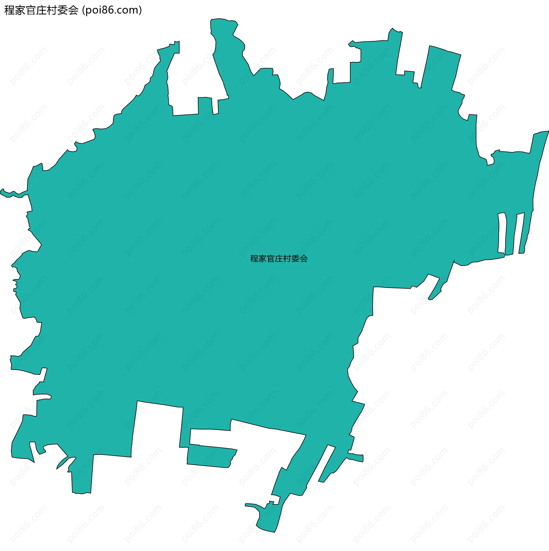 程家官庄村委会边界地图