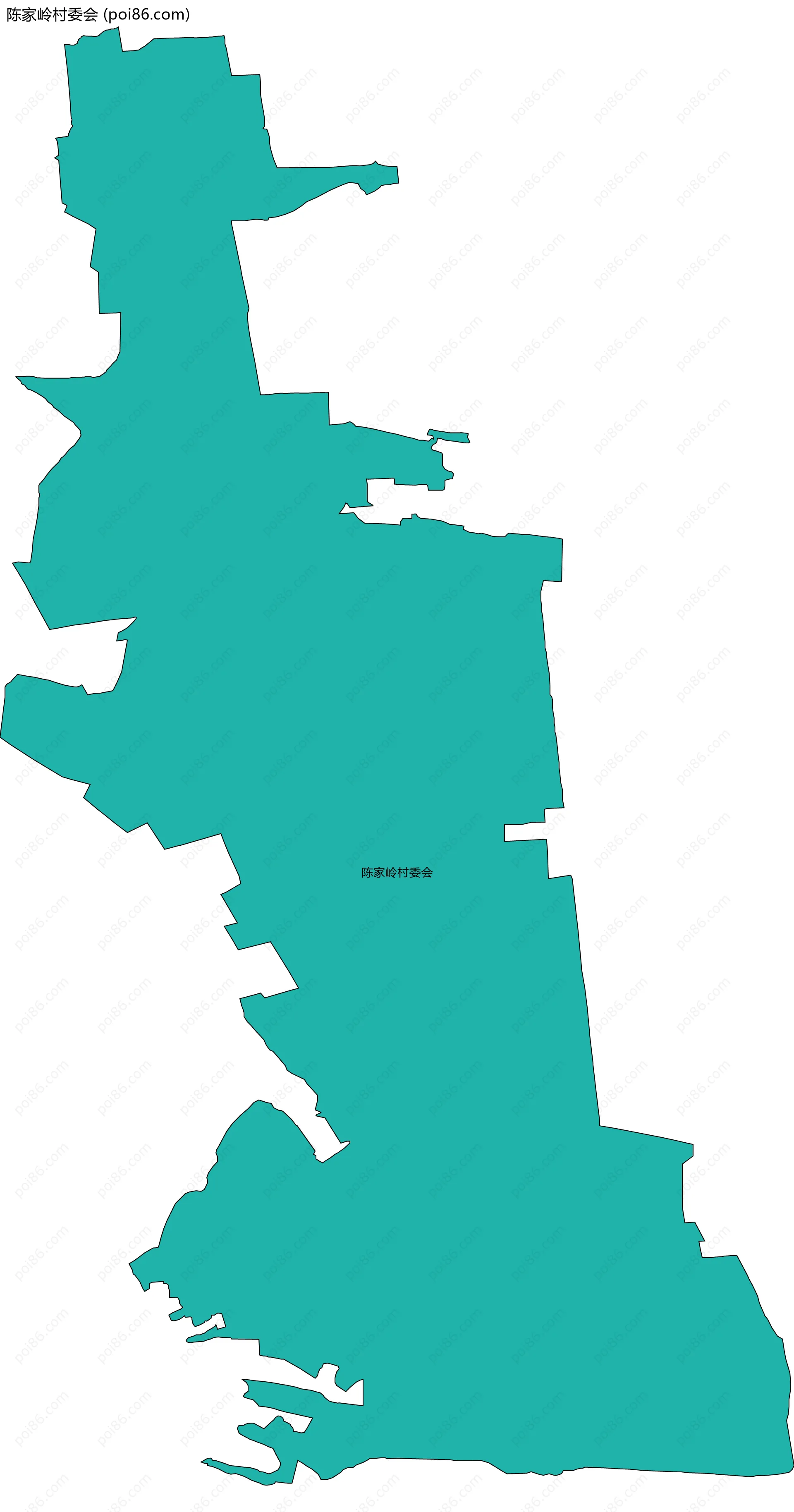 陈家岭村委会边界地图
