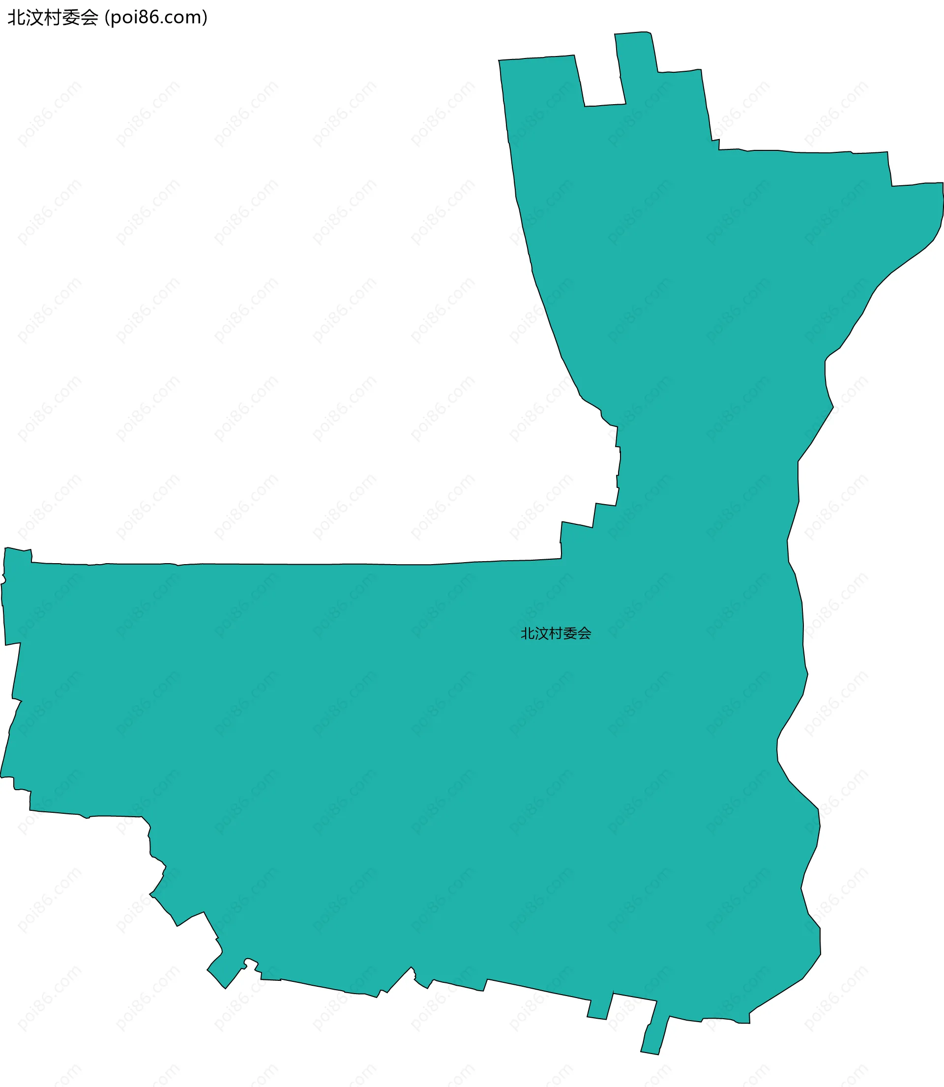 北汶村委会边界地图
