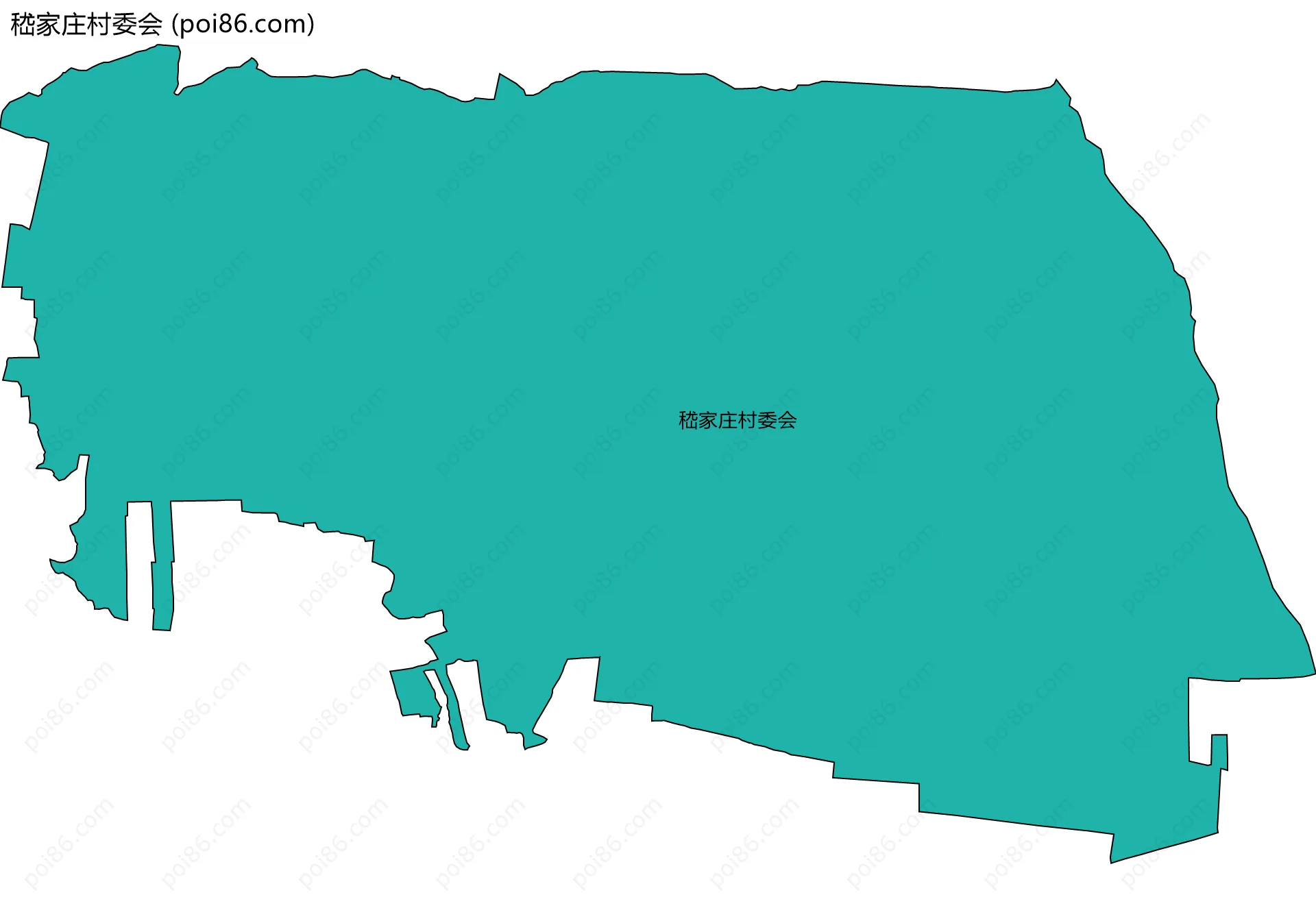 嵇家庄村委会边界地图