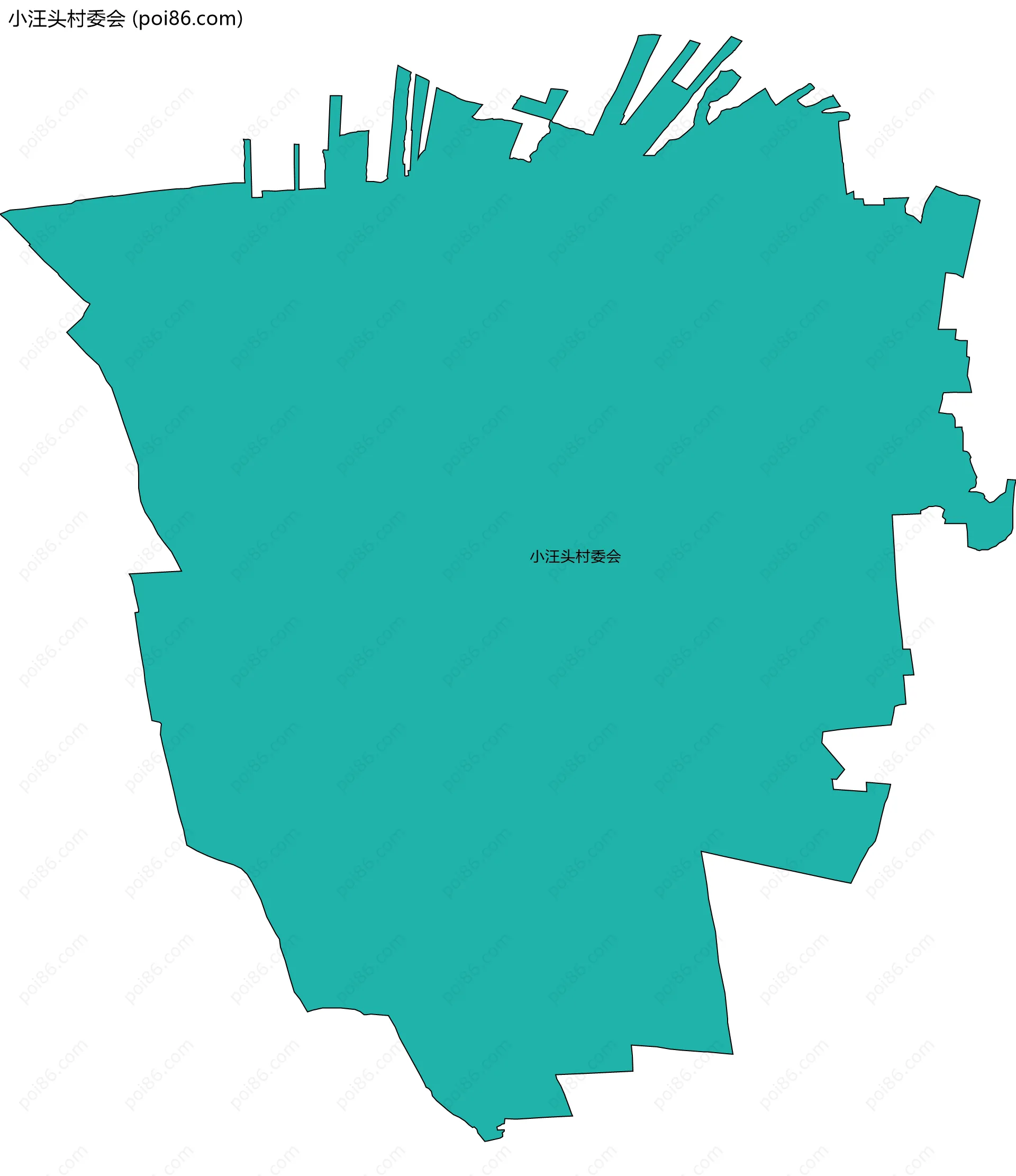 小汪头村委会边界地图