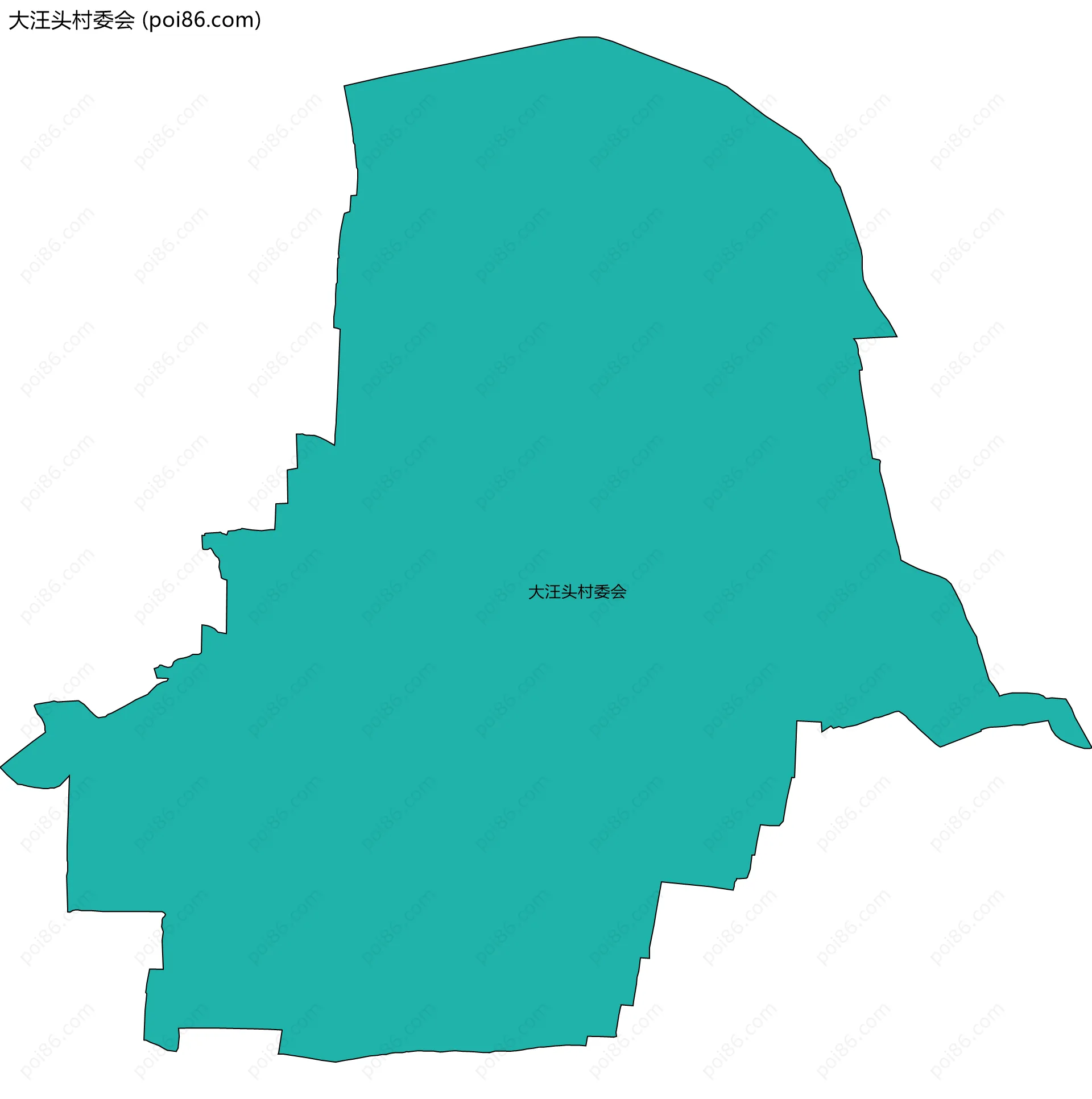 大汪头村委会边界地图