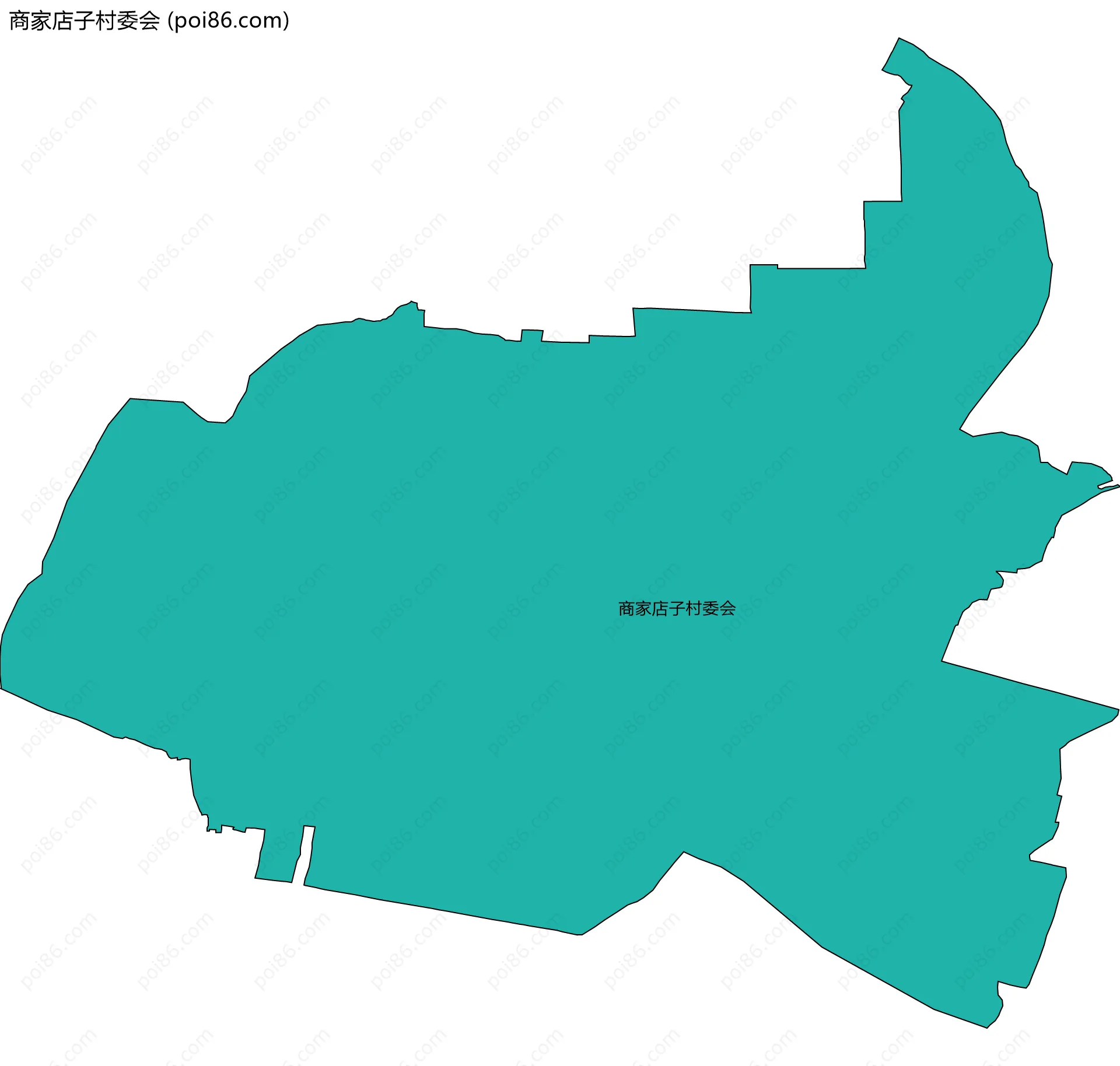商家店子村委会边界地图
