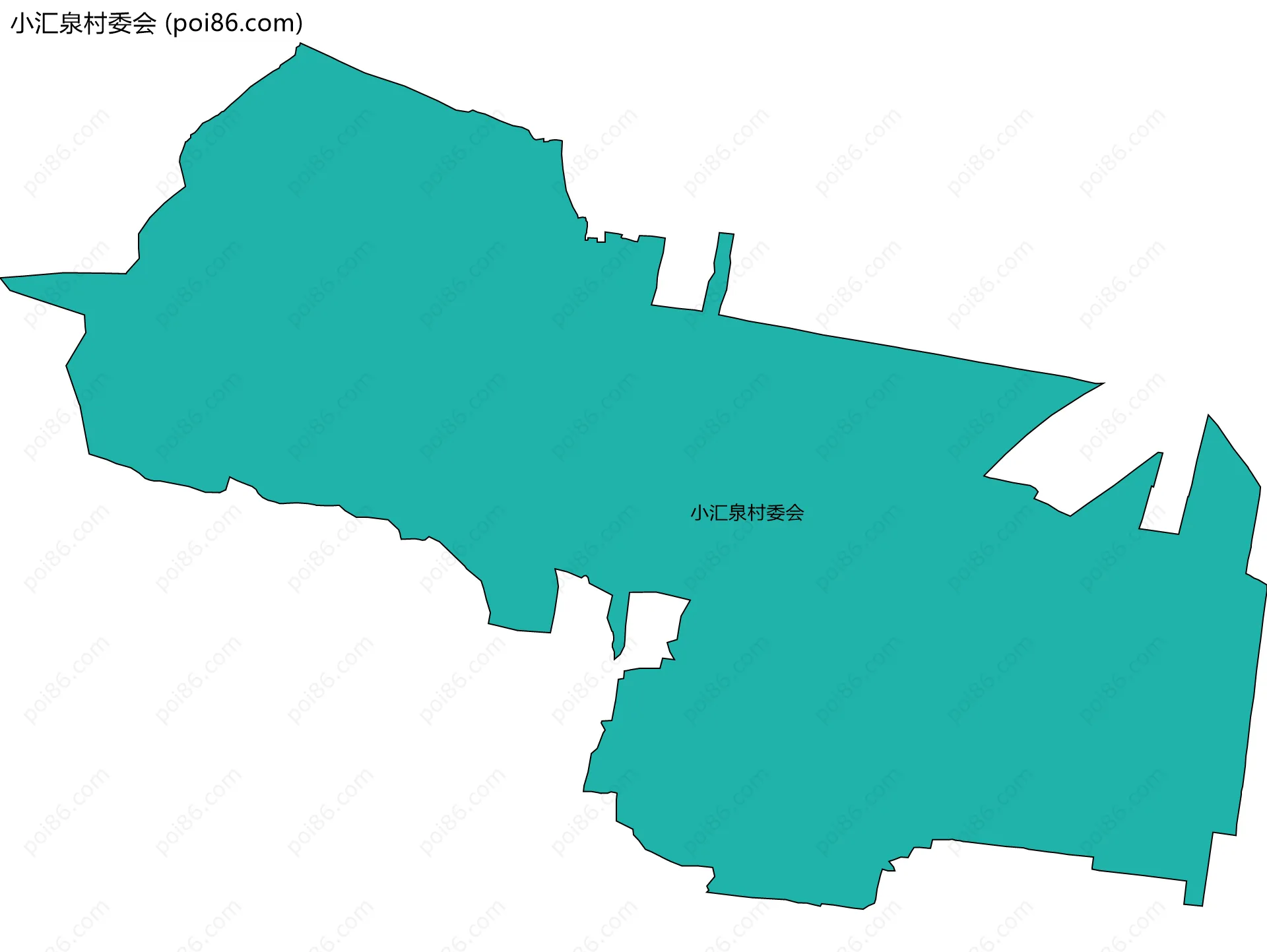 小汇泉村委会边界地图