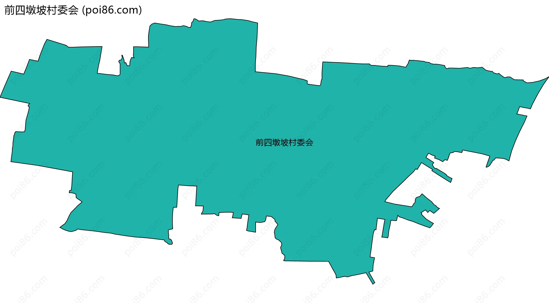 前四墩坡村委会边界地图