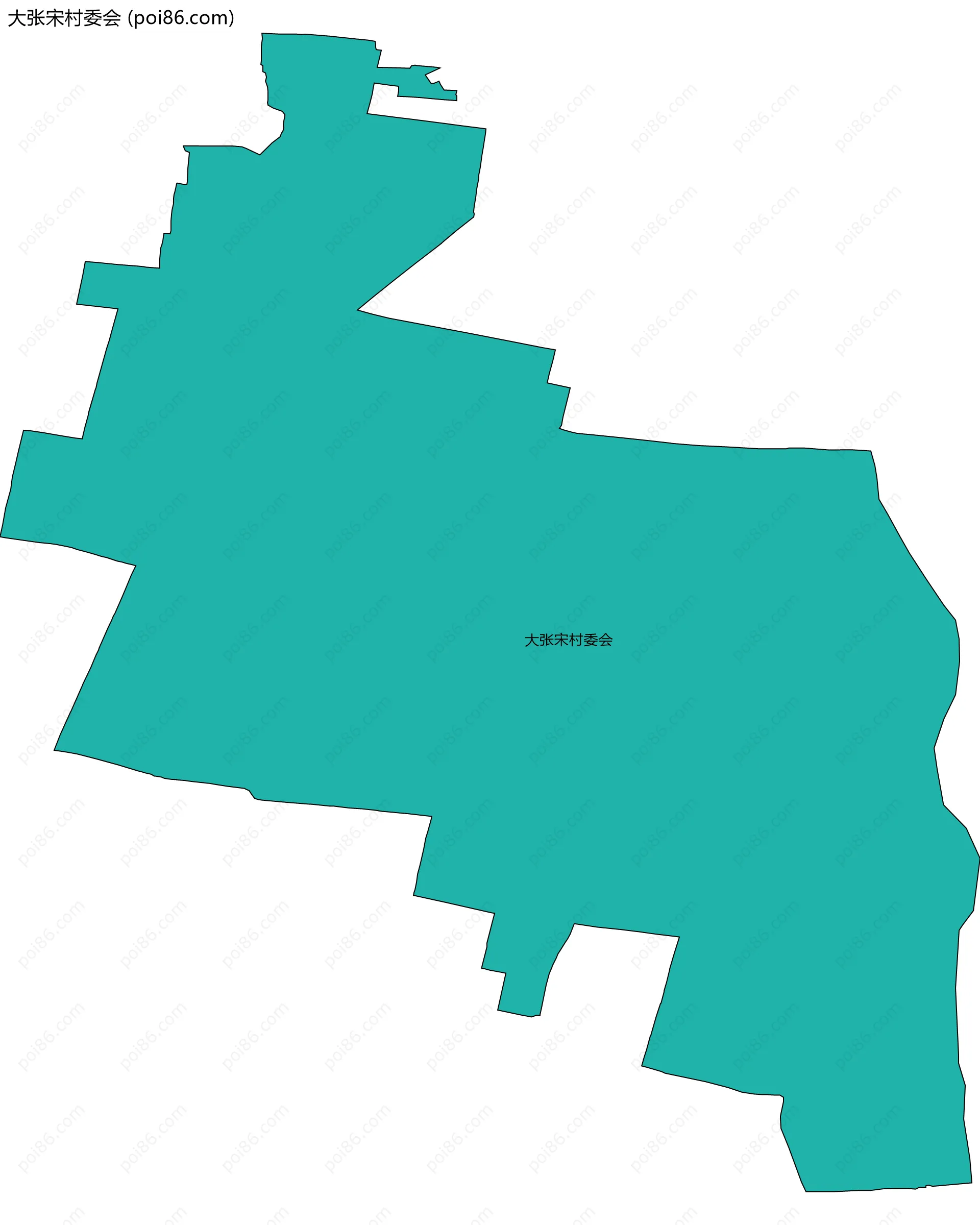 大张宋村委会边界地图