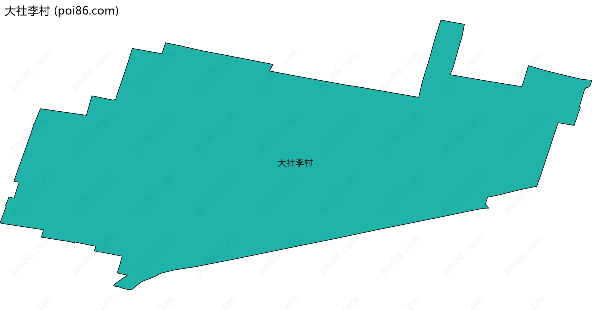 大社李村边界地图