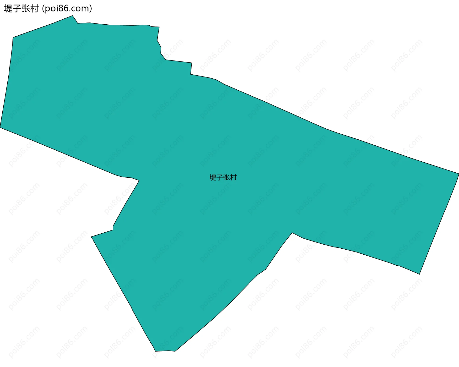 堤子张村边界地图