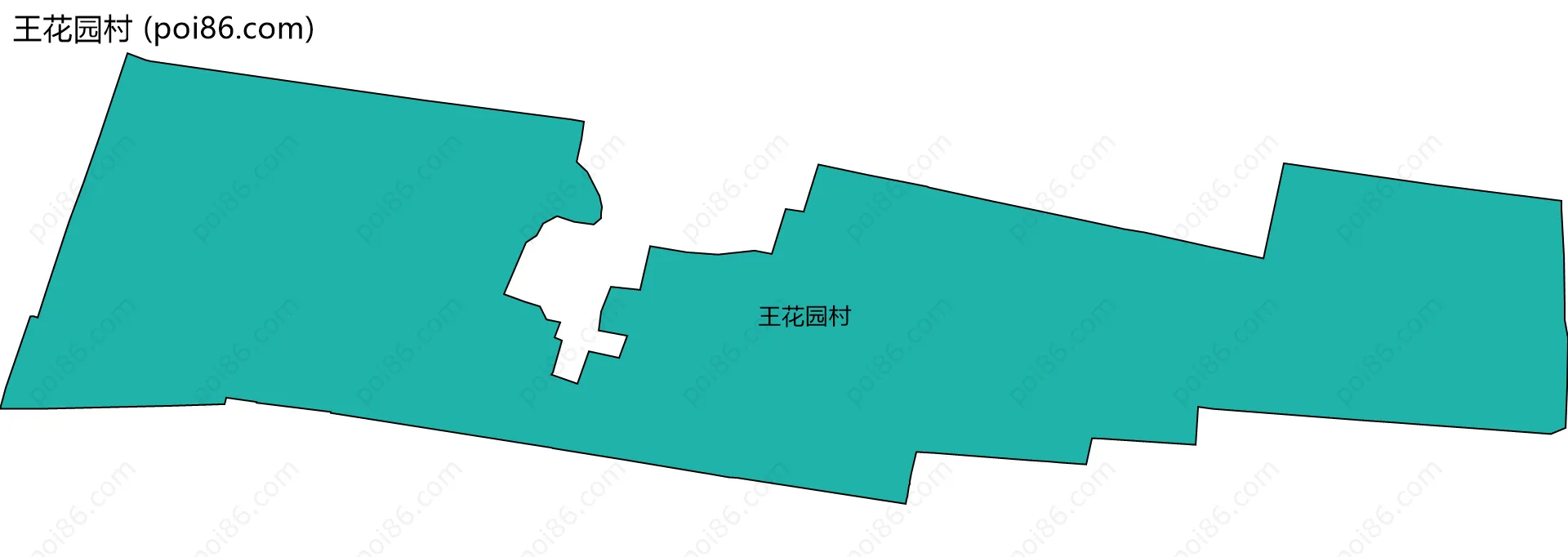 王花园村边界地图