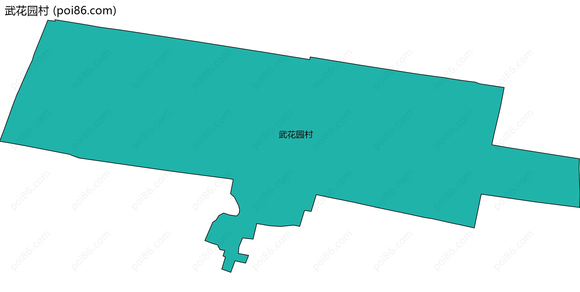 武花园村边界地图