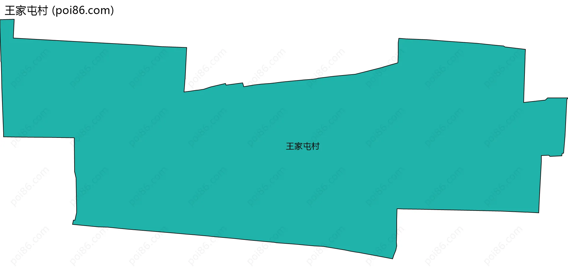 王家屯村边界地图