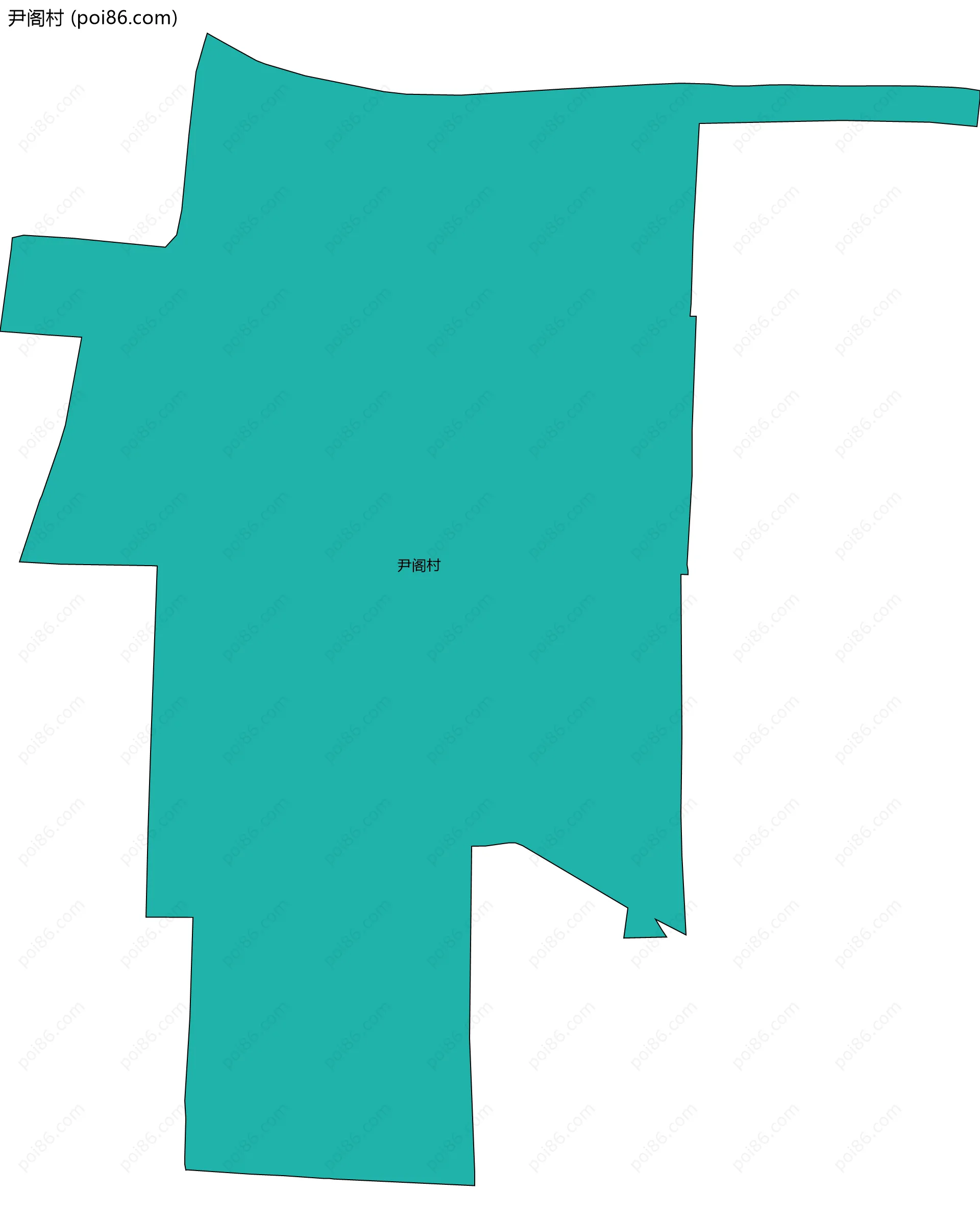 尹阁村边界地图