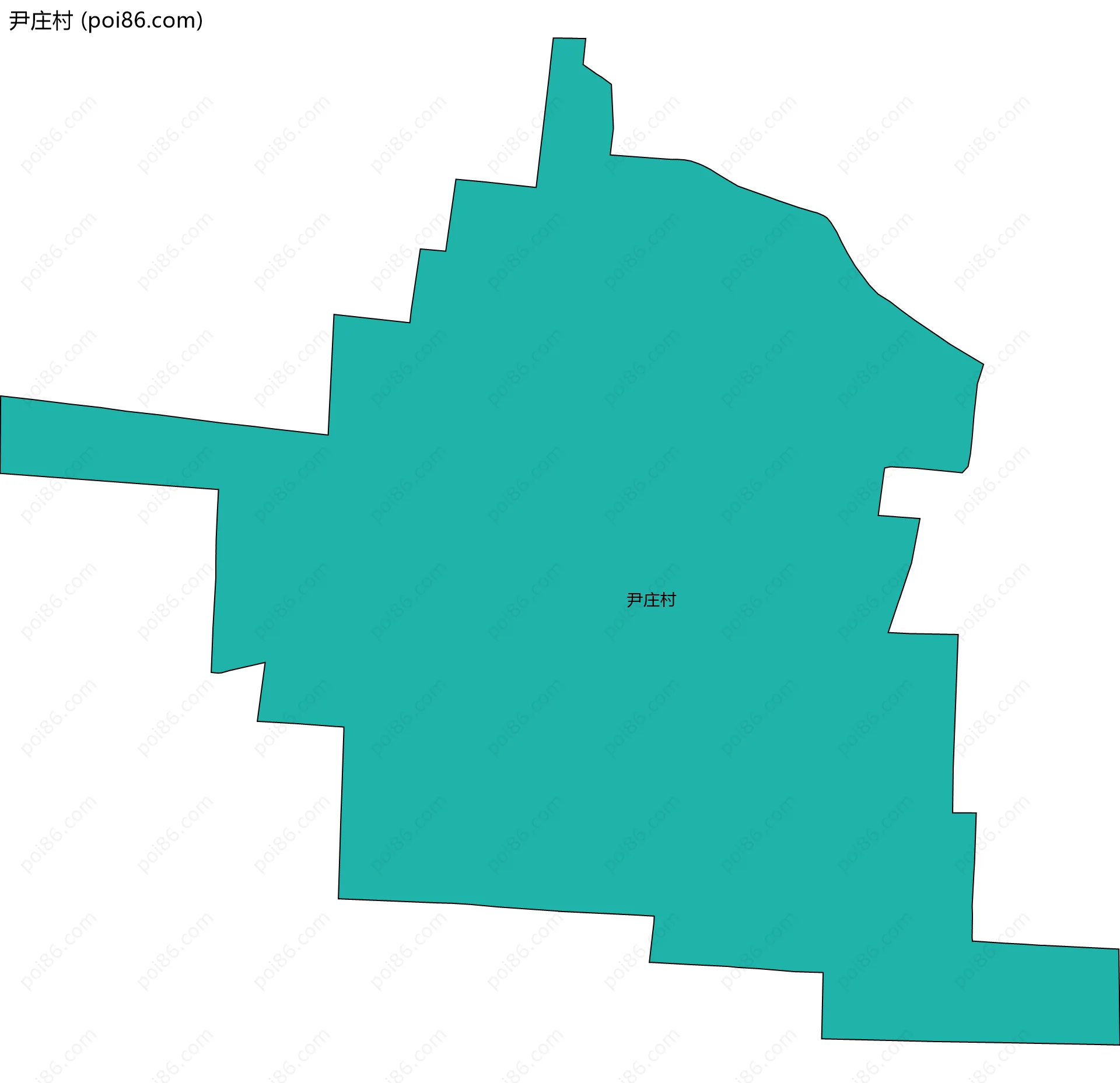 尹庄村边界地图