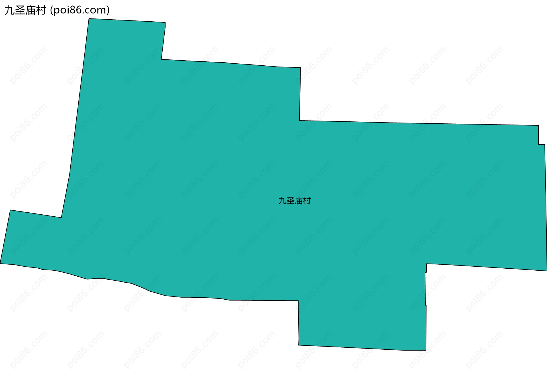 九圣庙村边界地图