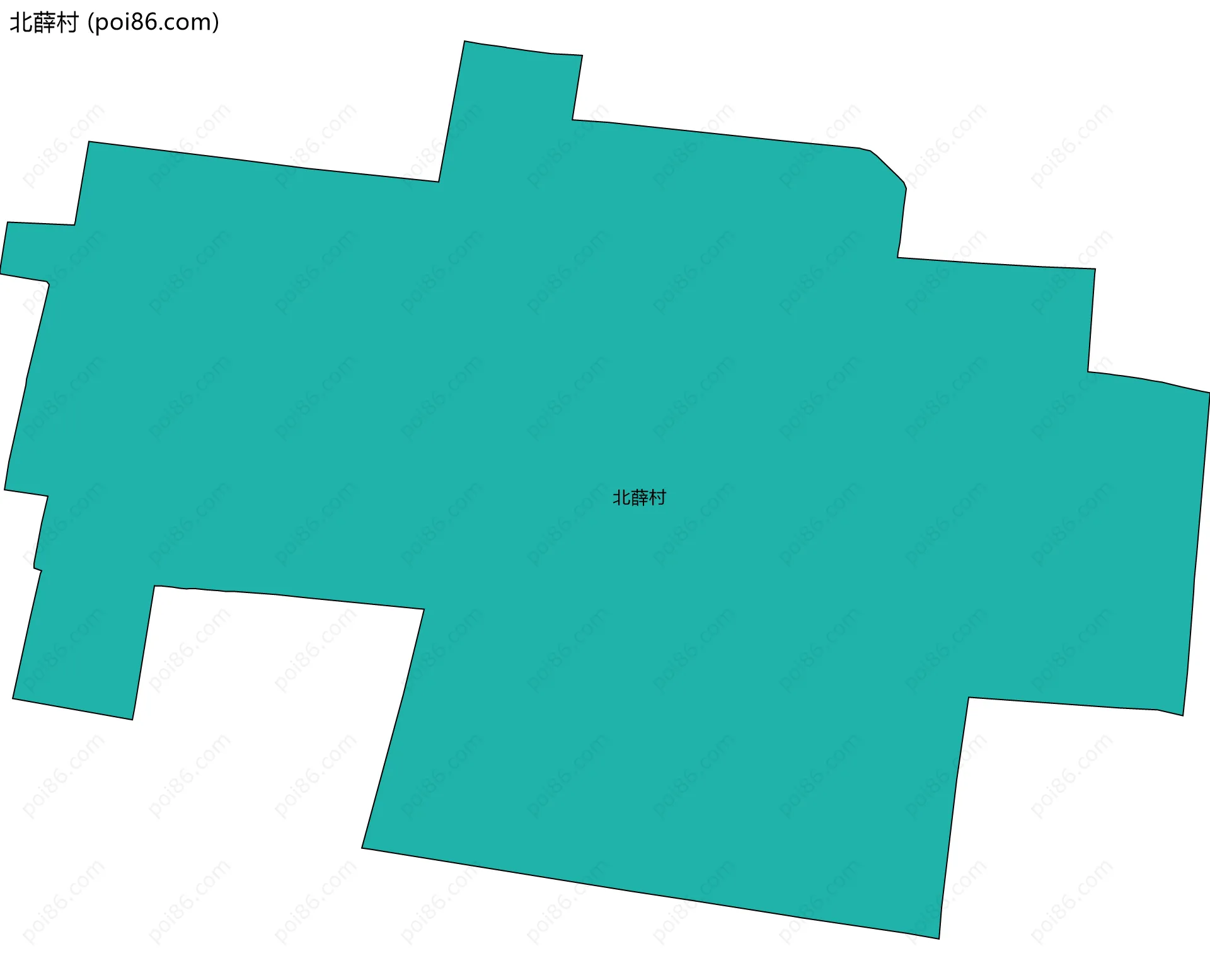 北薛村边界地图