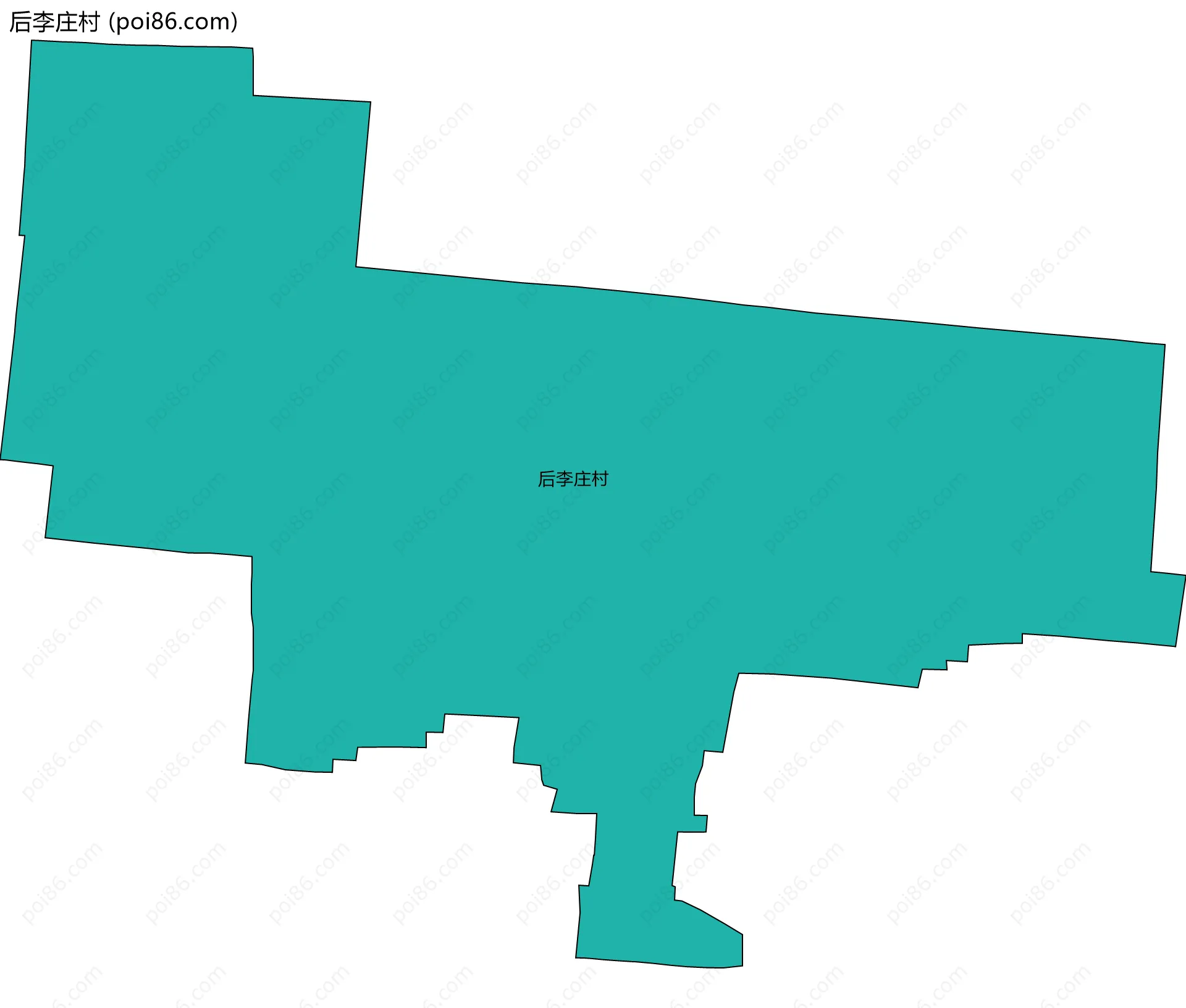 后李庄村边界地图
