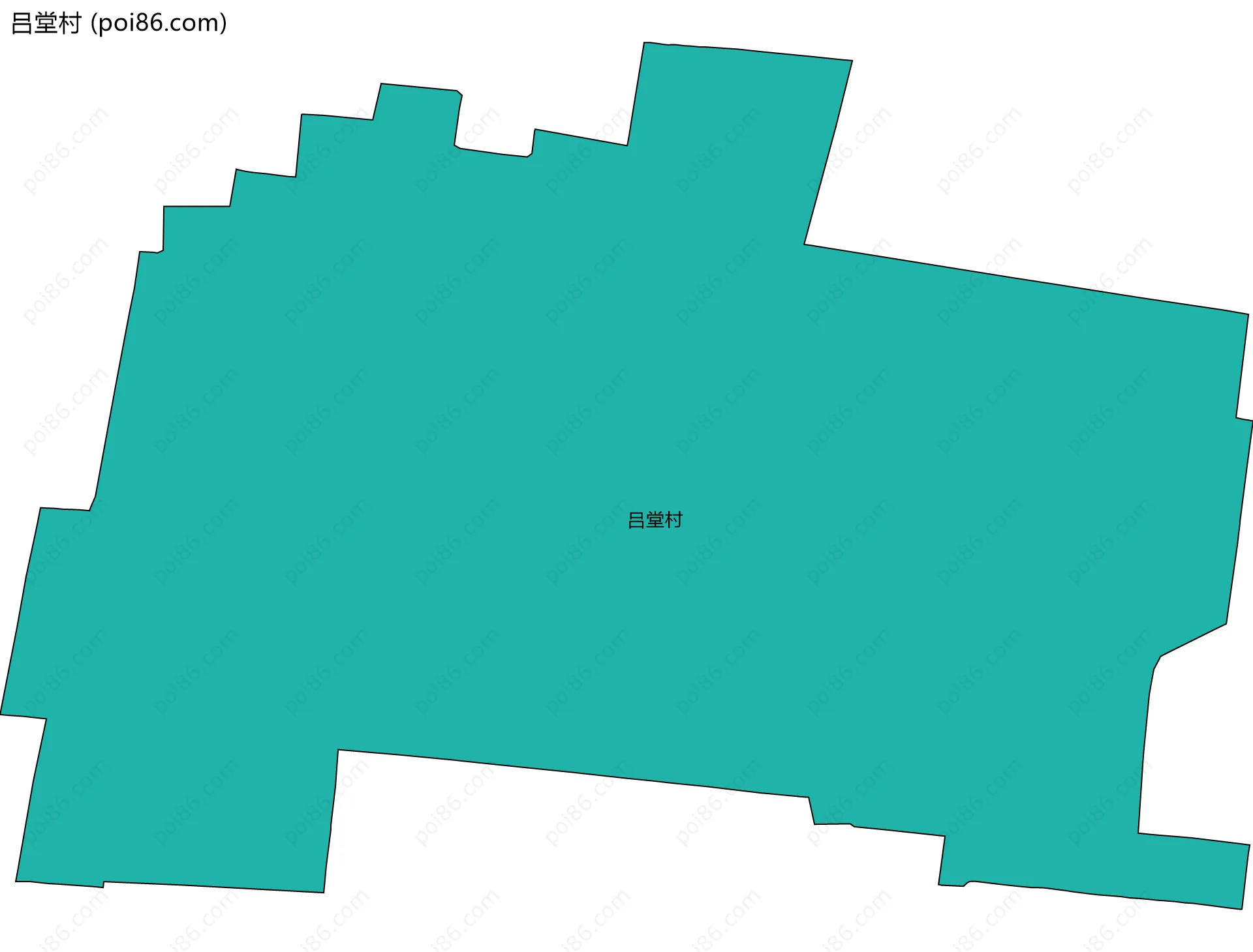 吕堂村边界地图