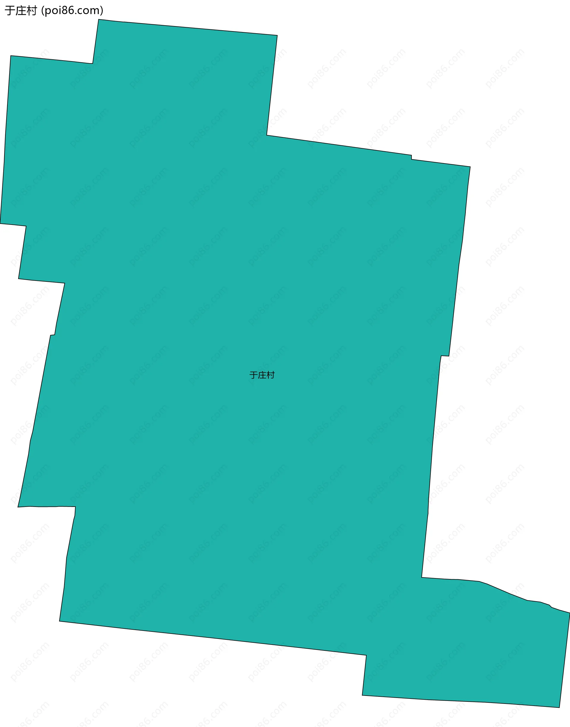 于庄村边界地图