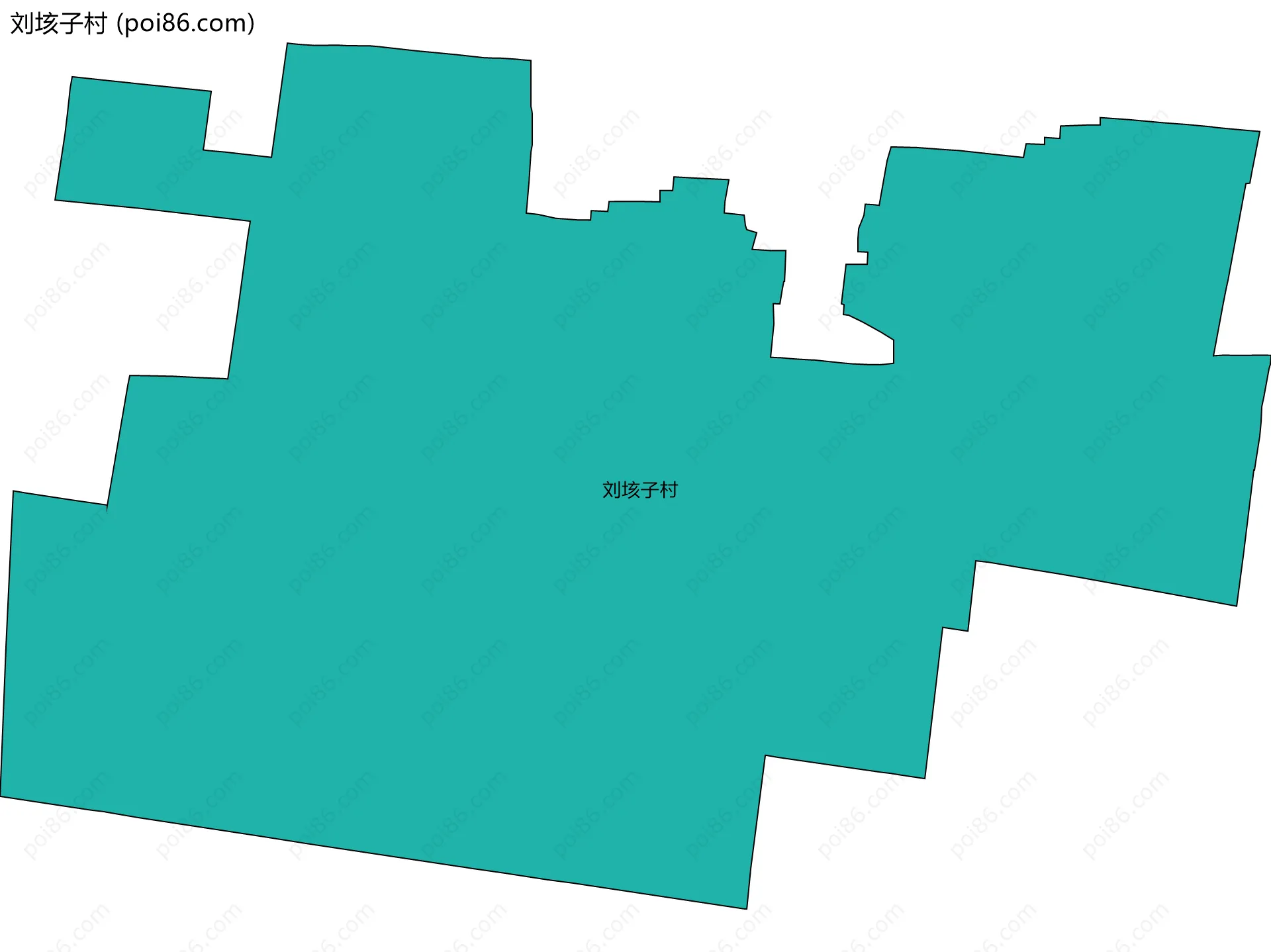 刘垓子村边界地图