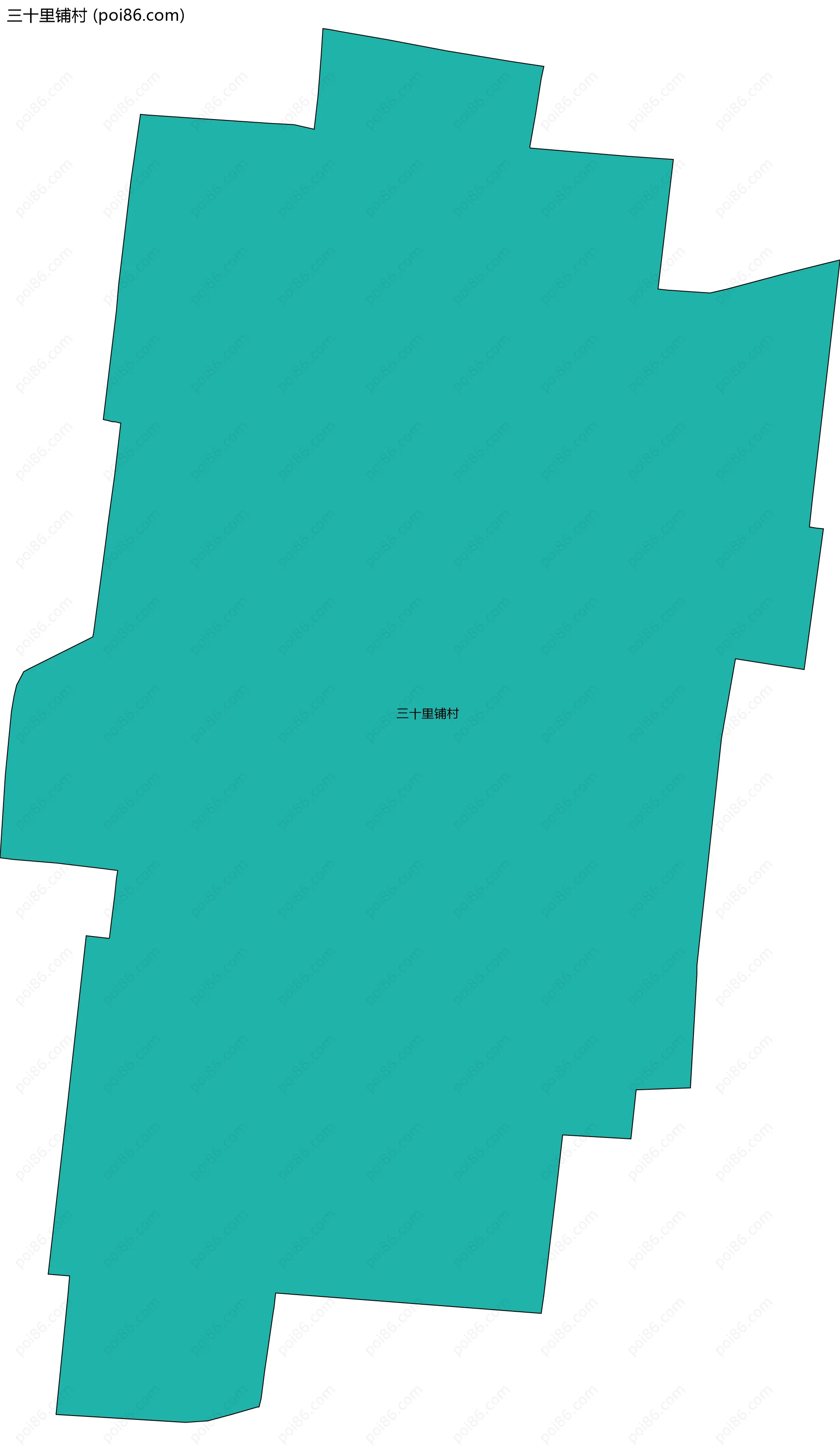 三十里铺村边界地图