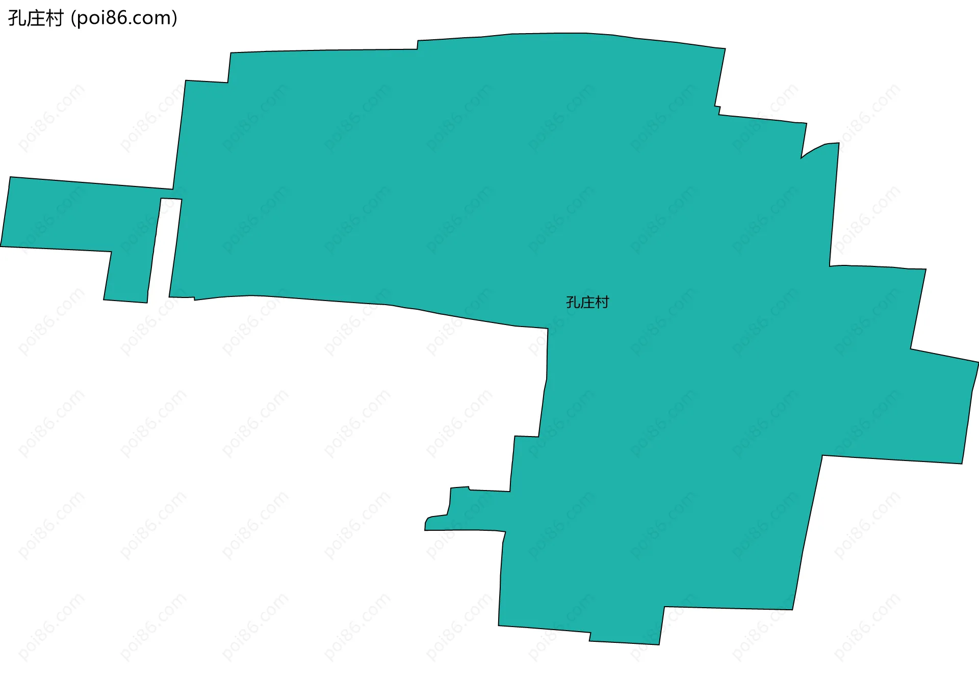 孔庄村边界地图