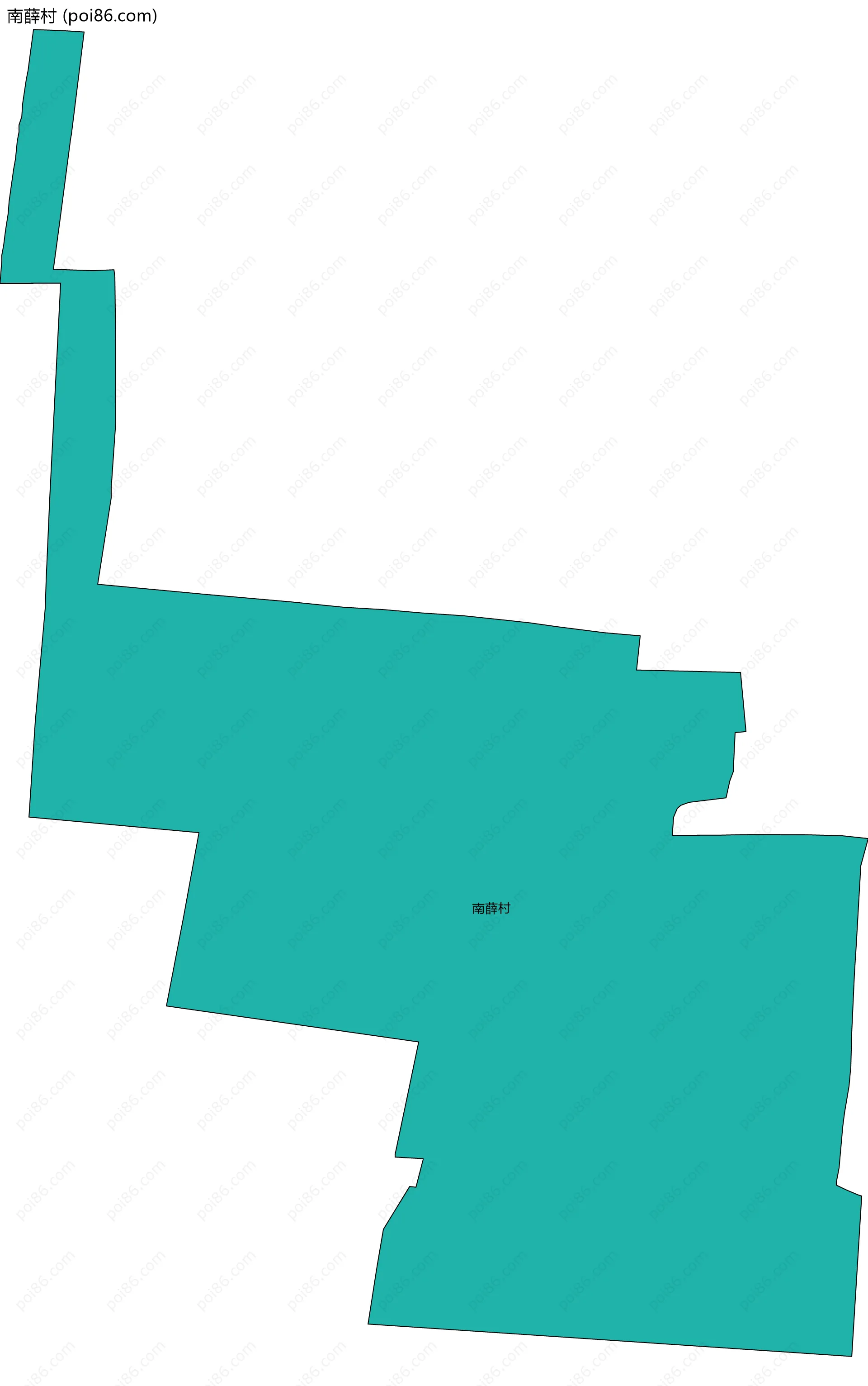 南薛村边界地图