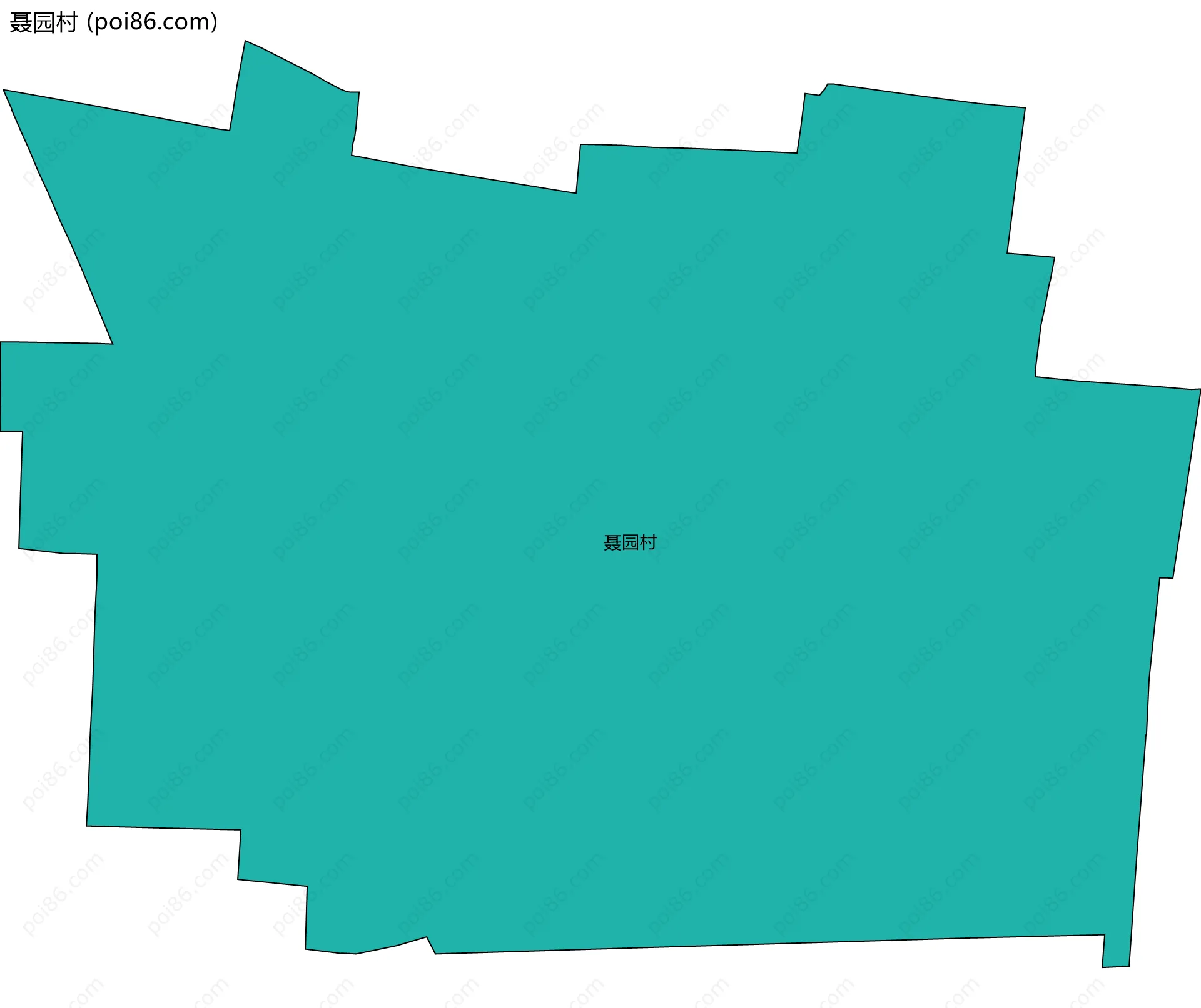 聂园村边界地图
