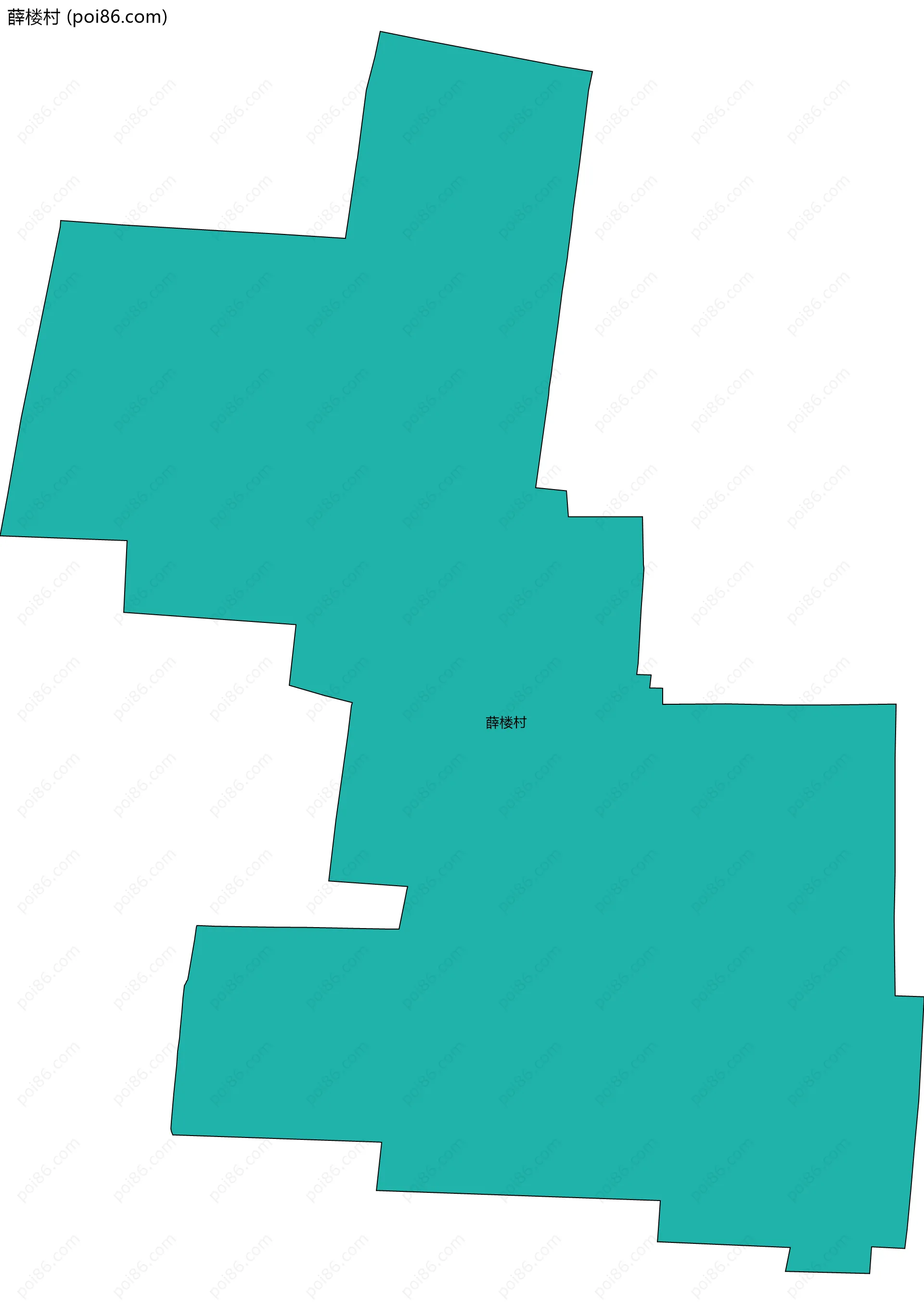 薛楼村边界地图