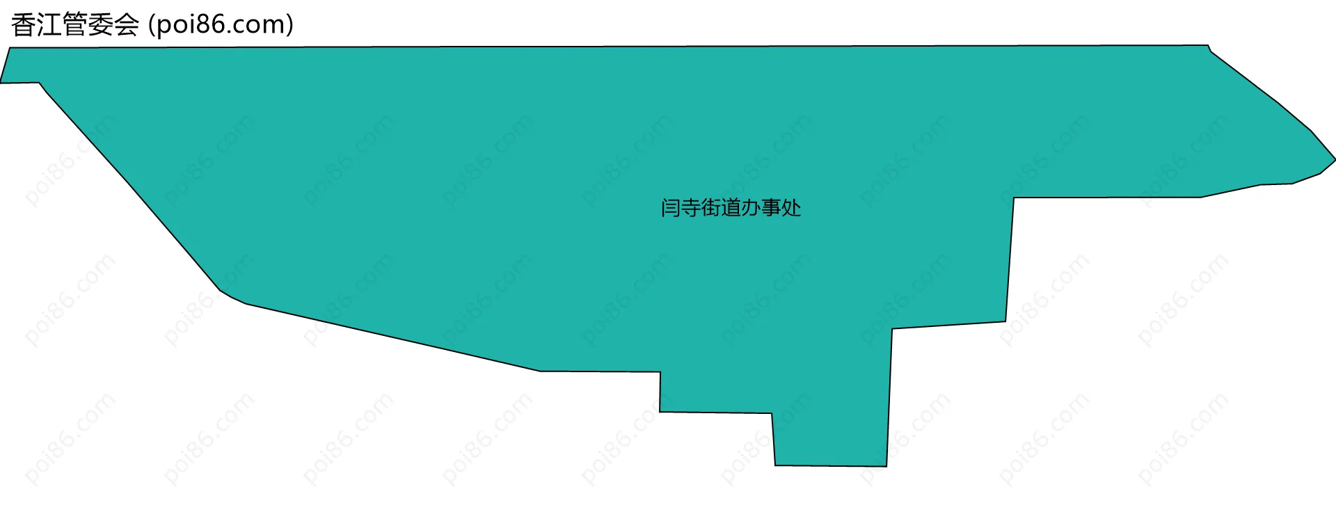 香江管委会边界地图(五级行政区划)
