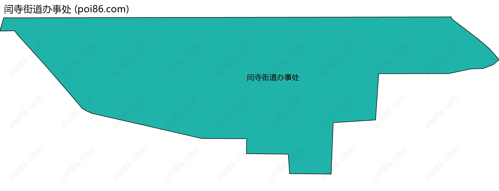 闫寺街道办事处边界地图