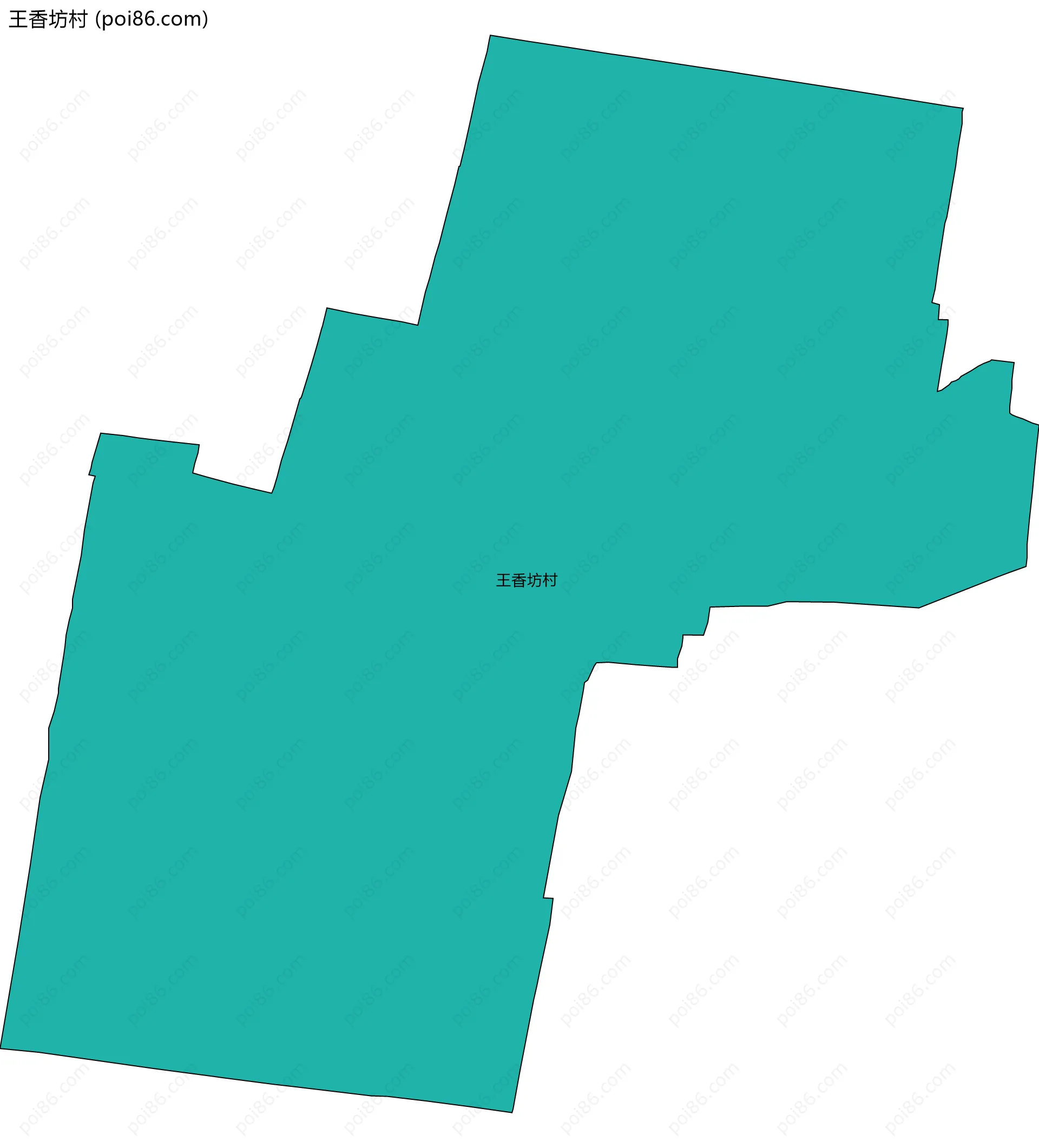 王香坊村边界地图