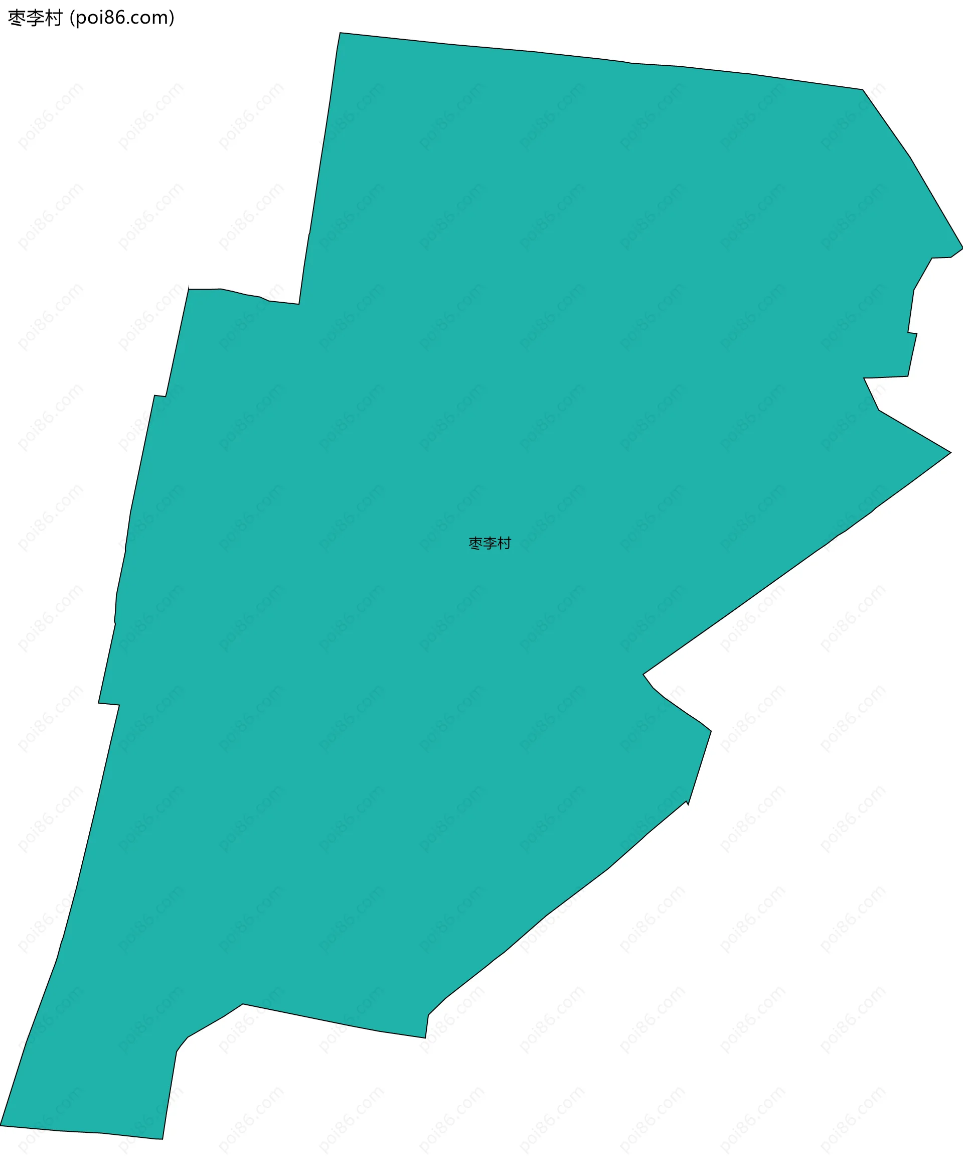 枣李村边界地图