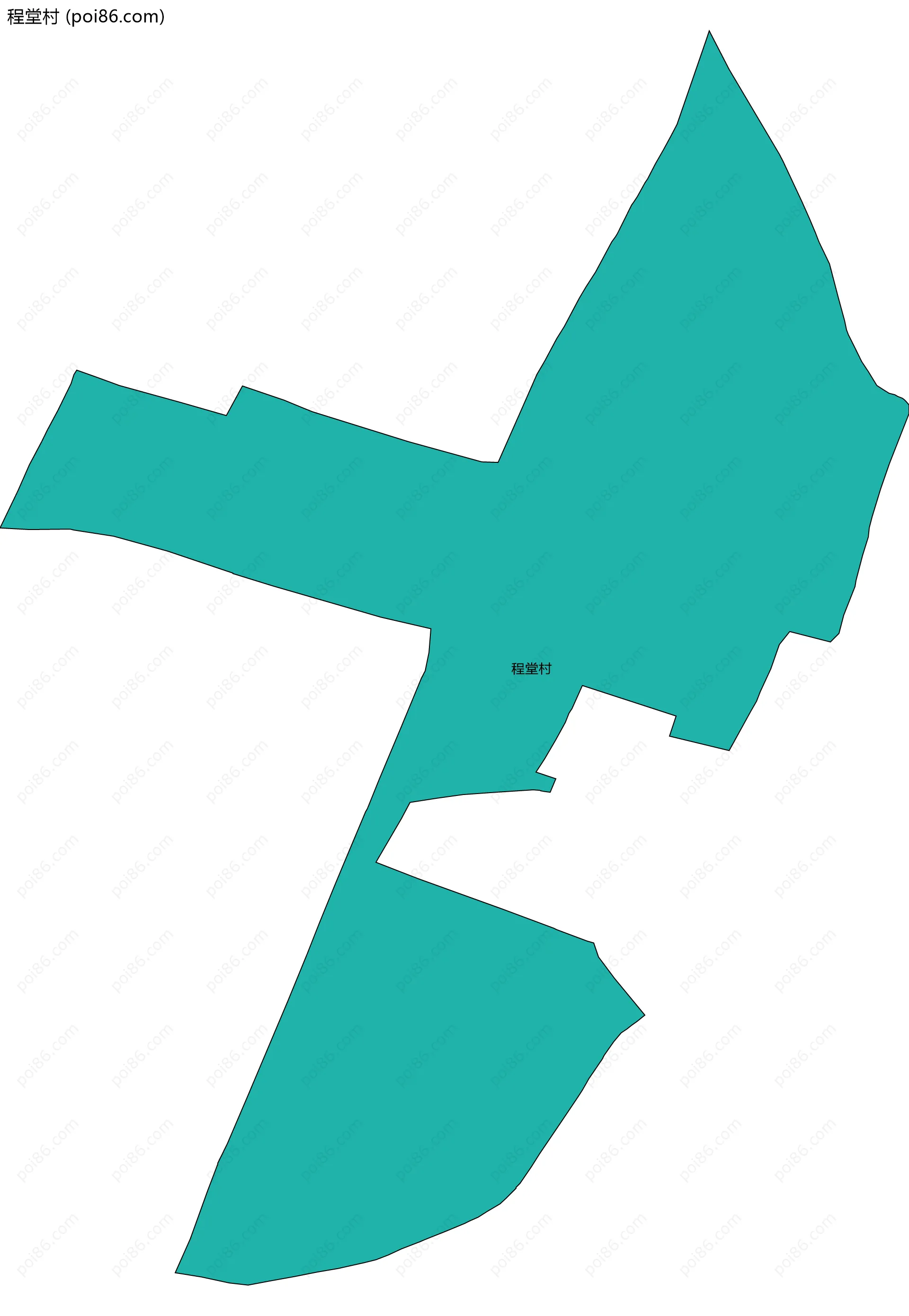 程堂村边界地图